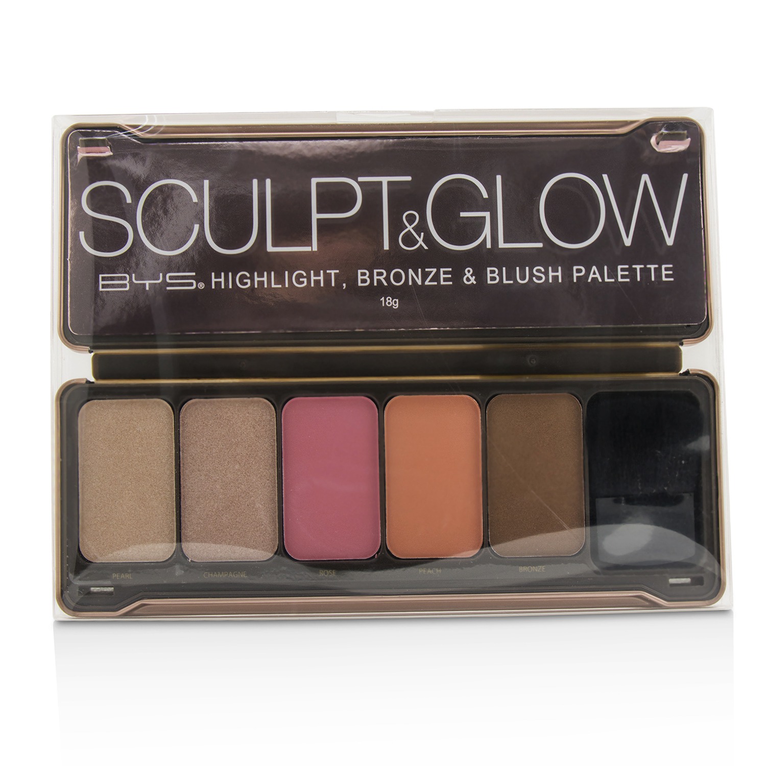 BYS Sculpt & Glow Palette (Highlight, Bronze & Blush) 18g/0.6oz