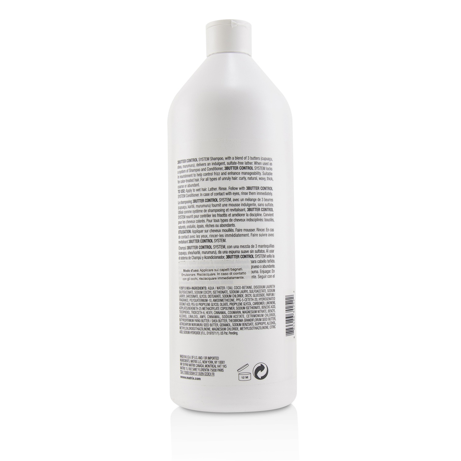 Matrix Biolage 3 Butter Control System Shampoo (For Unruly Hair) שמפו לשיער פרוע 1000ml/33.8oz