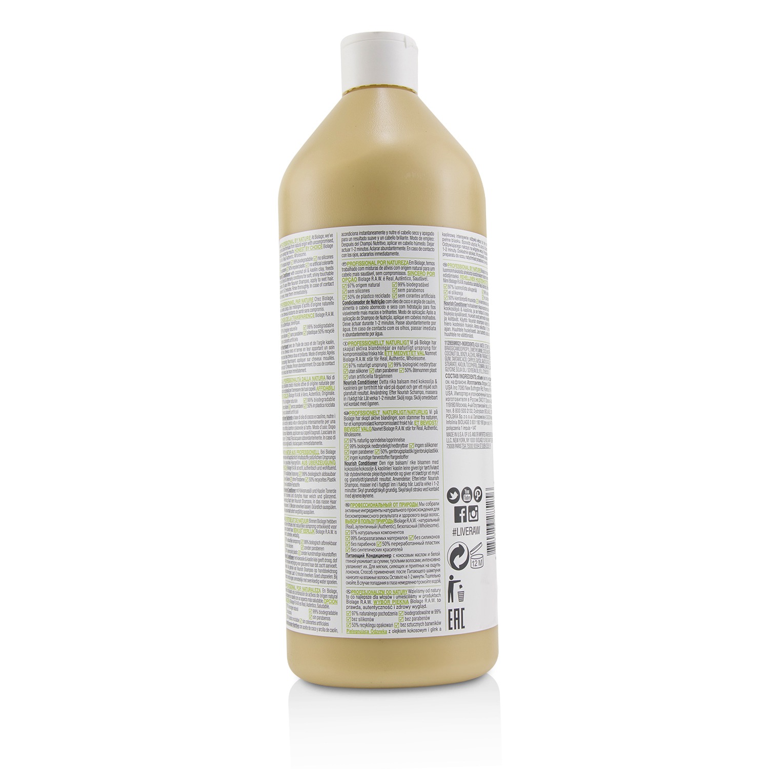 Matrix Biolage R.A.W. Nourish Conditioner (For tørt, livløst hår) 1000ml/33.8oz