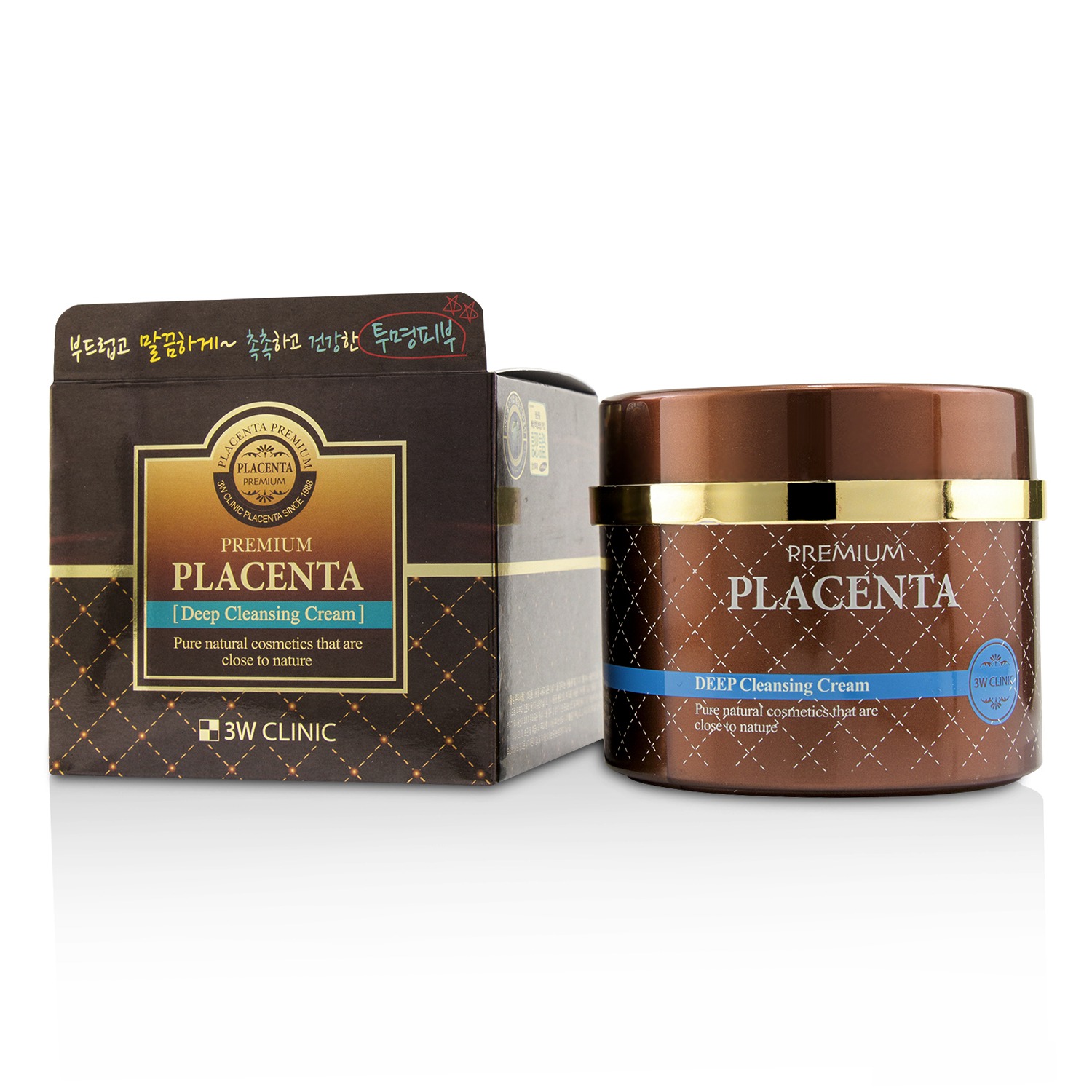 3W Clinic Premium Placenta Deep Cleansing Cream 300ml/10oz