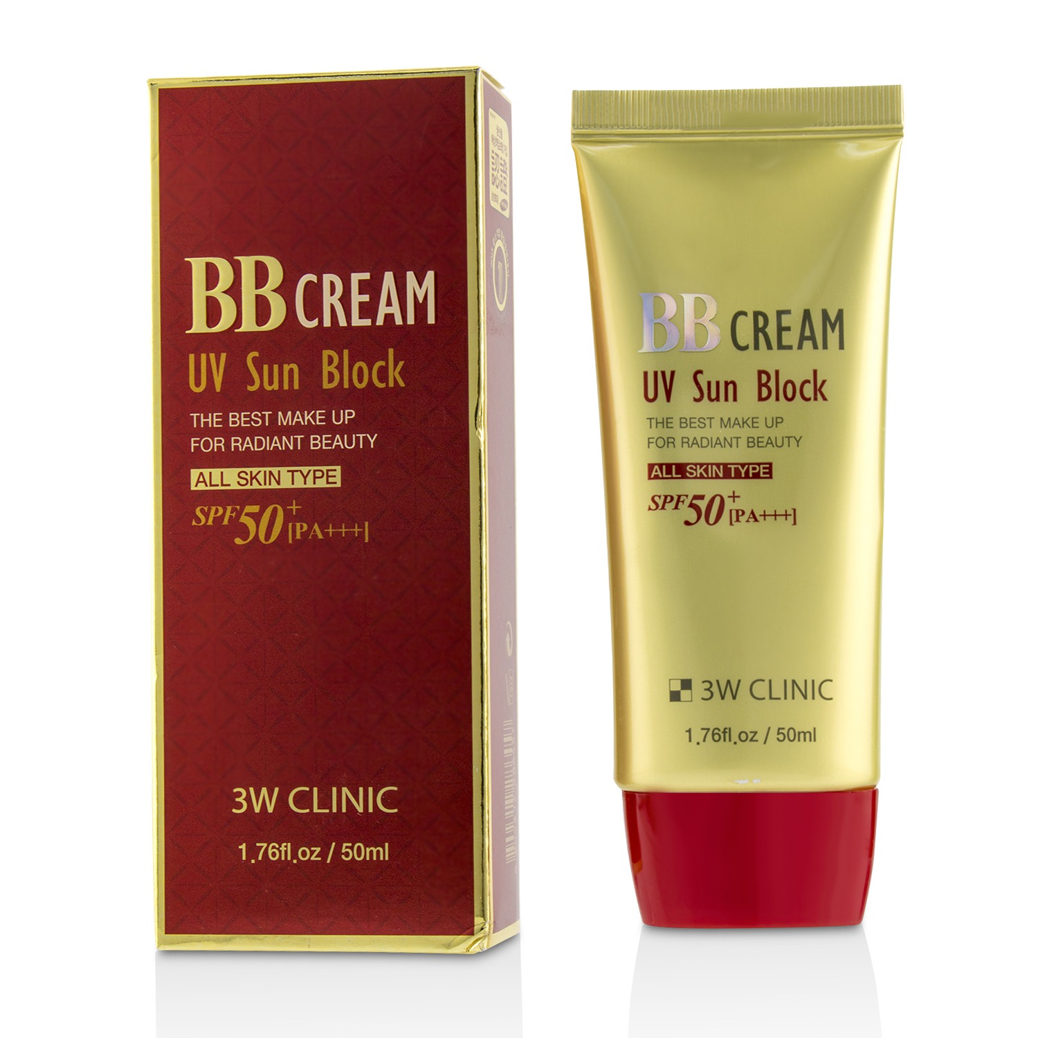 3W Clinic Crema BB Bloqueadora Solar UV SPF50+ PA+++ 50ml/1.76oz