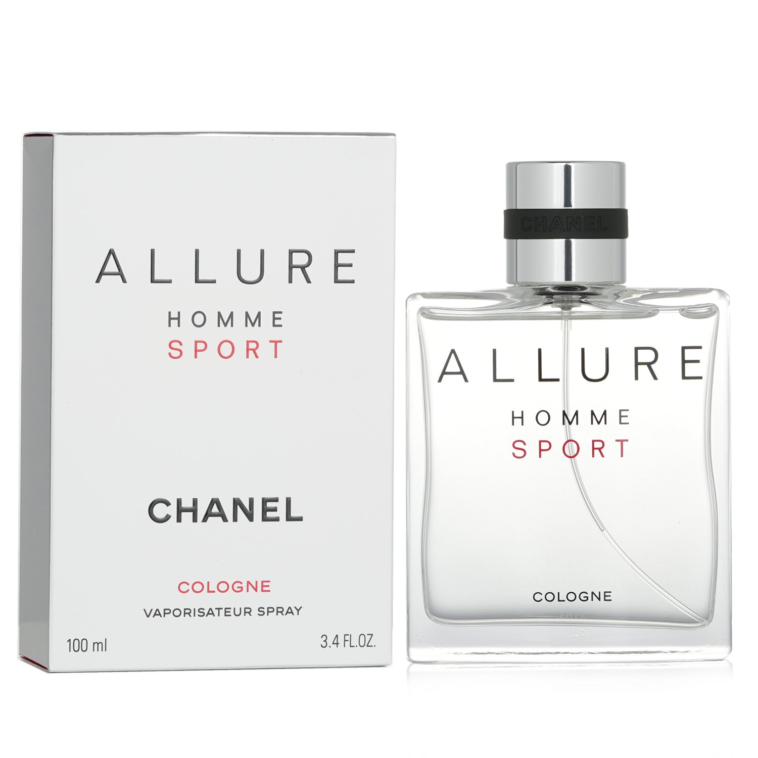 NEW Chanel Allure Homme Sport EDT Spray Cologne for Men, 3.4 Oz fashion 100ml