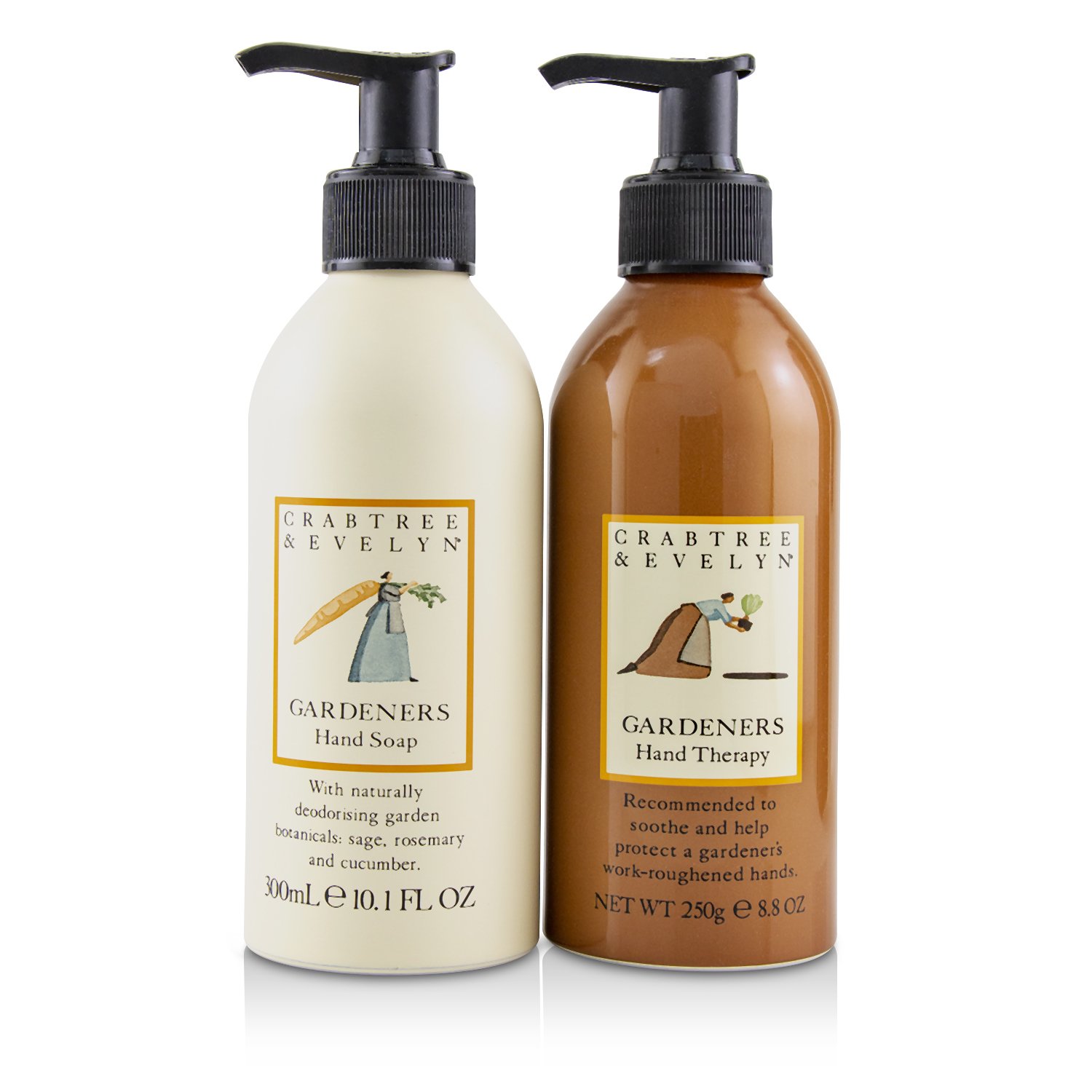 Crabtree & Evelyn مجموعة اليدين Gardeners: علاج لليدين 250 جرام + صابون لليدين 300مل 2pcs