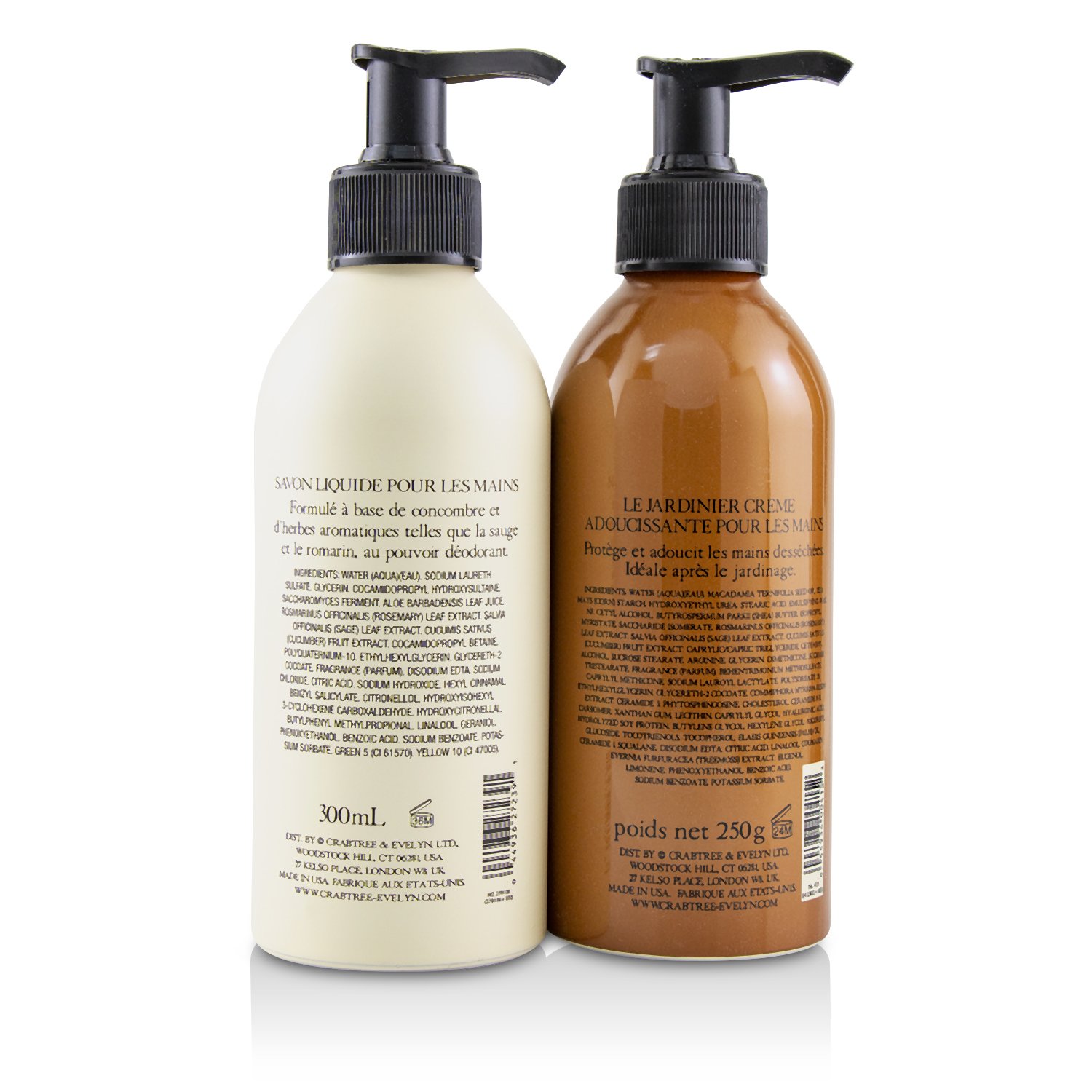 Crabtree & Evelyn مجموعة اليدين Gardeners: علاج لليدين 250 جرام + صابون لليدين 300مل 2pcs