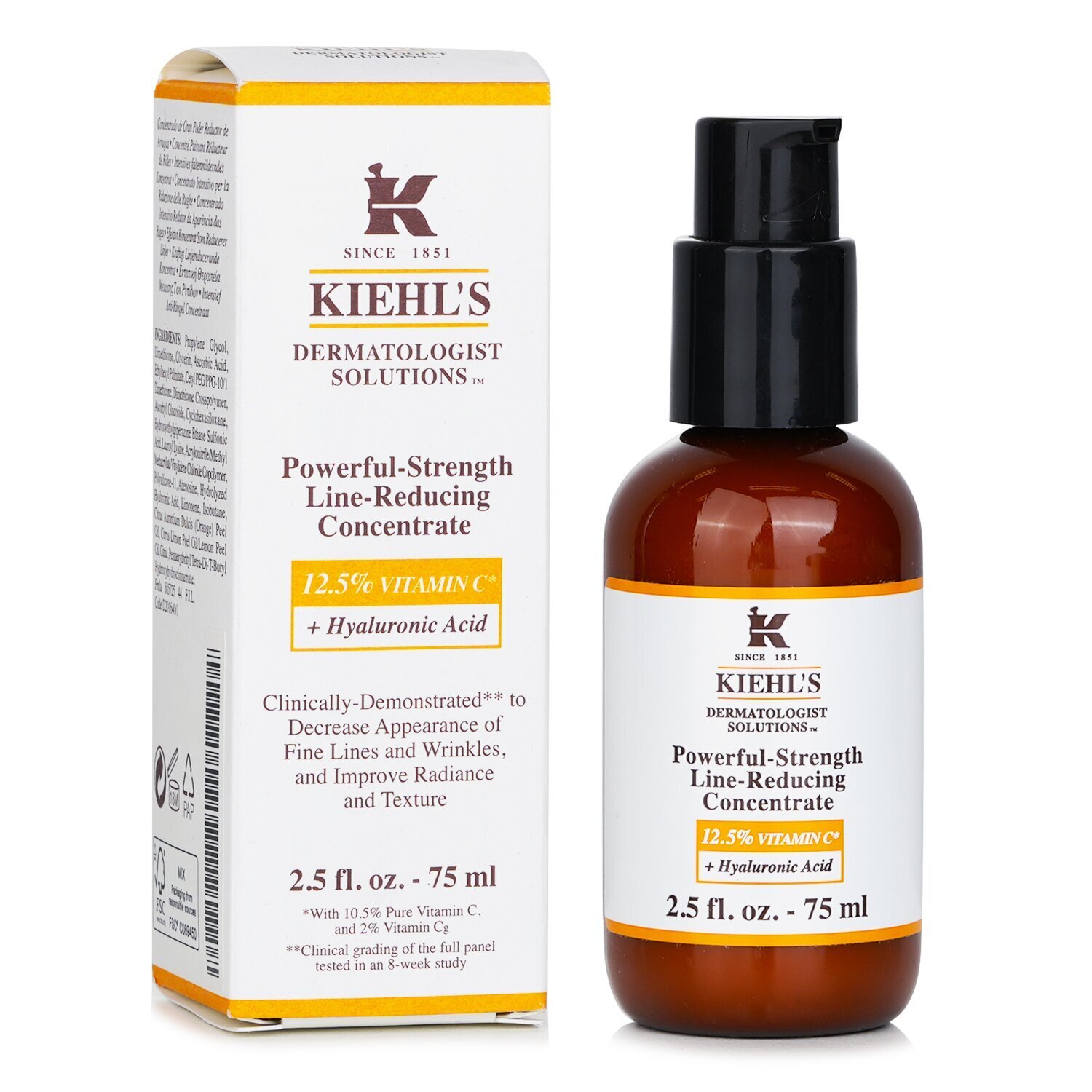 Kiehl's Dermatologist Solutions Powerful-Strength Concentrado Reductor de Líneas (Con 12.5% Vitamina C + Ácido Hialurónico) 75ml/2.5oz