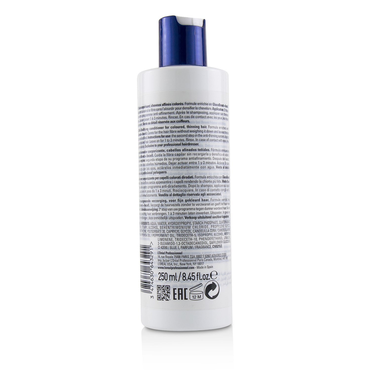 L'Oreal Professionnel Serioxyl GlucoBoost + Incell Bodifying Conditioner (Coloured Thinning Hair) 250ml/8.45oz