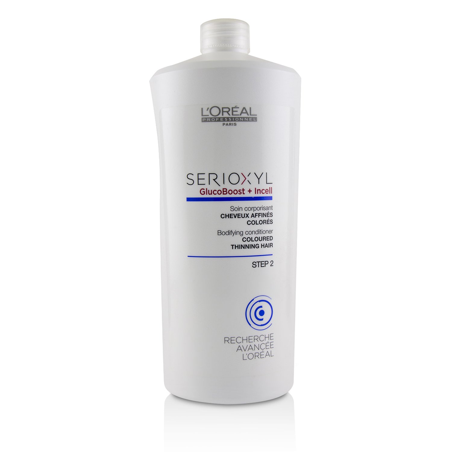 L'Oreal Professionnel Serioxyl GlucoBoost + Incell Acondicionador Dador de Cuerpo (Cabello Adelgazante Tinturado) 1000ml/33.8oz