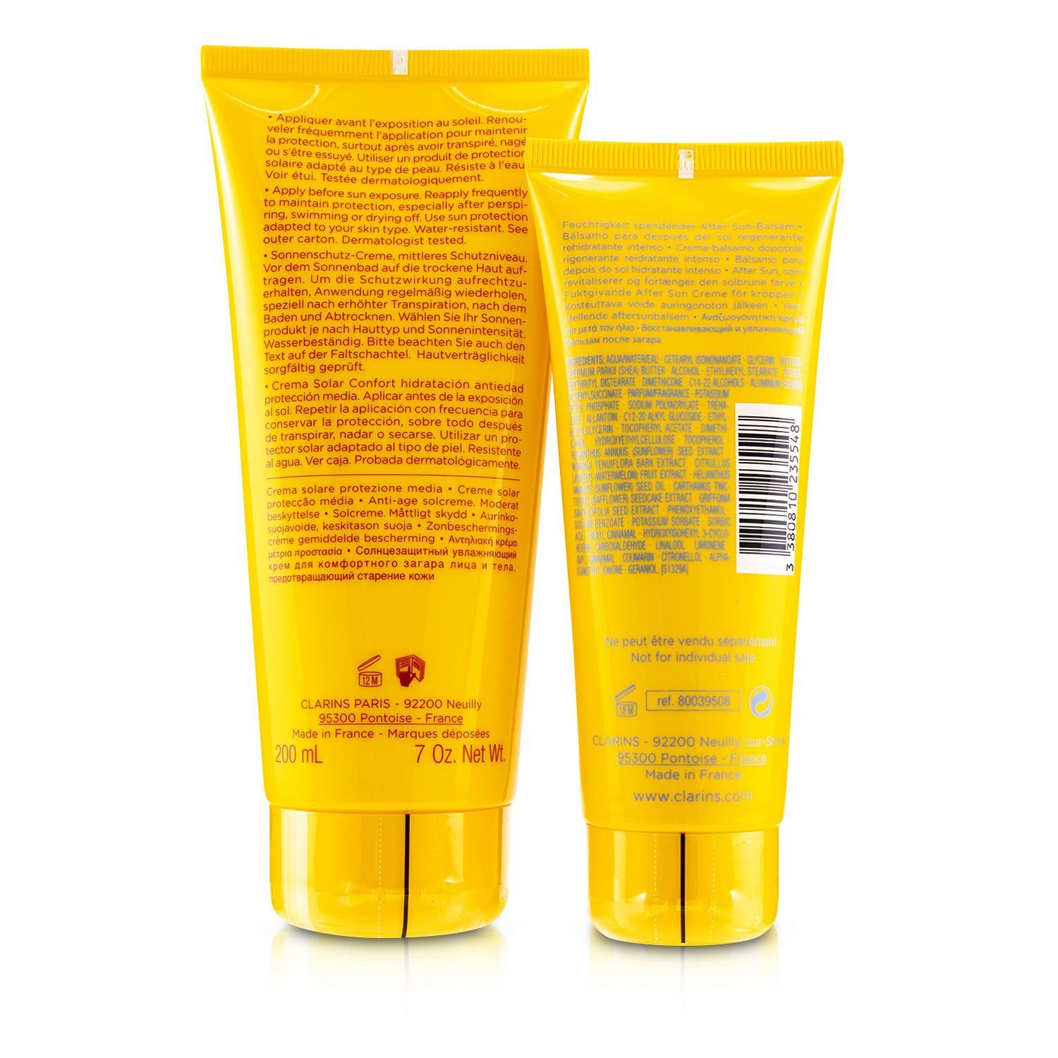 Clarins SunSet Kit: Sun Care Cream SPF 20 200ml/7oz + After Sun Moisturizer 100ml/3.4oz 2pcs