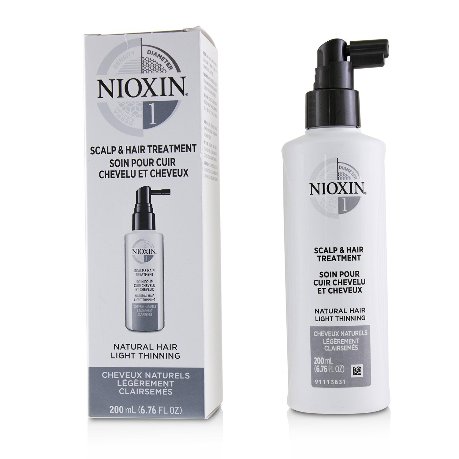 Nioxin Diameter System 1 Tratamiento de Cuero Cabelludo & Cabello (Cabello Natural, Adelgazante Ligero) 200ml/6.76oz