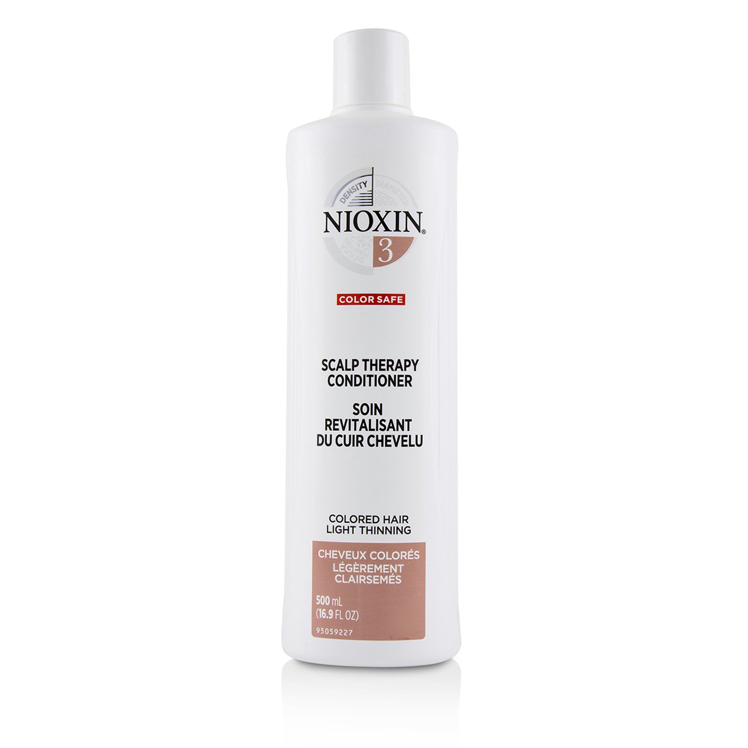 Nioxin Density System 3 Scalp Therapy Conditioner (Colored Hair, Light Thinning, Color Safe) 500ml/16.9oz