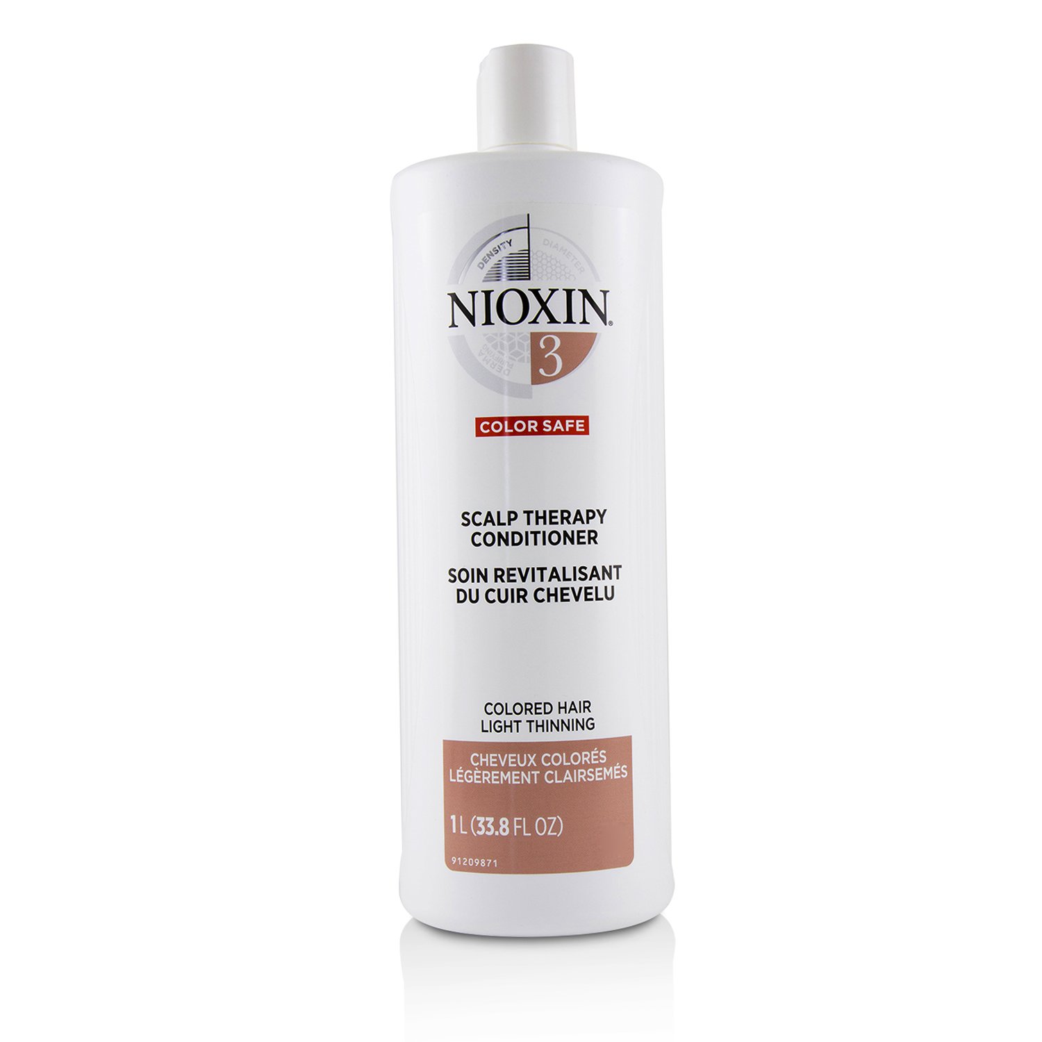 Nioxin Density System 3 Scalp Therapy Conditioner (Colored Hair, Light Thinning, Color Safe) 1000ml/33.8oz