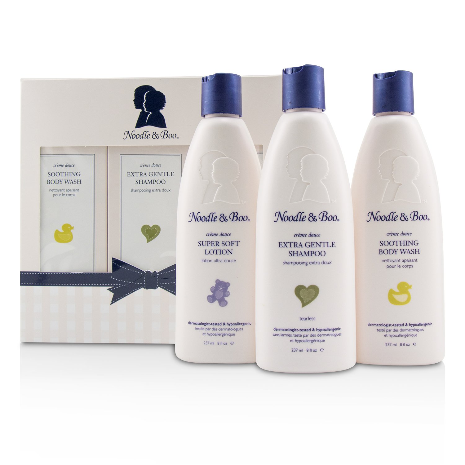 Noodle & Boo Starter Gift Set: Extra Gentle Shampoo 237ml/8oz + Soothing Body Wash 237ml/8oz + Super Soft Lotion 237ml/8oz 3pc