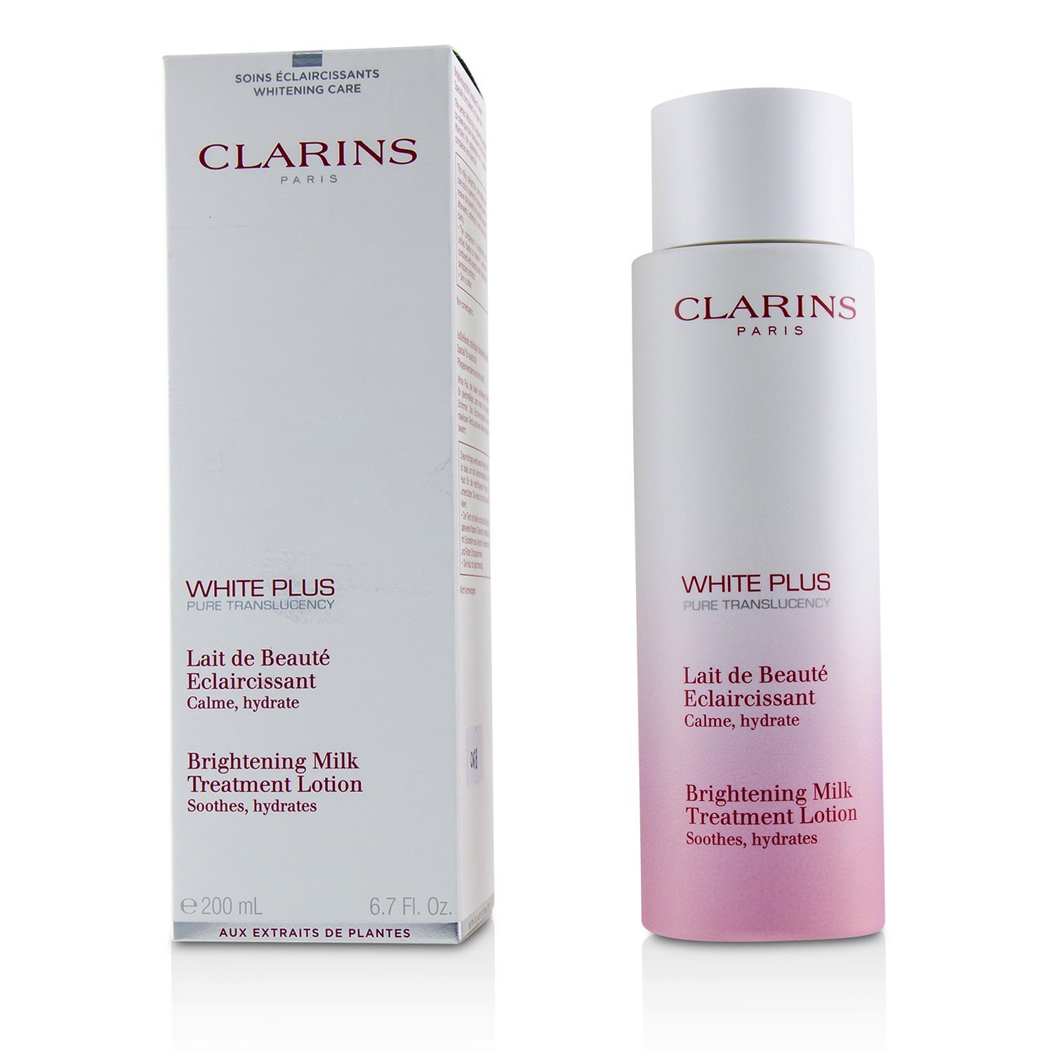 Clarins غسول حليبي معالج مفتح White Plus Pure Translucency 200ml/6.7oz