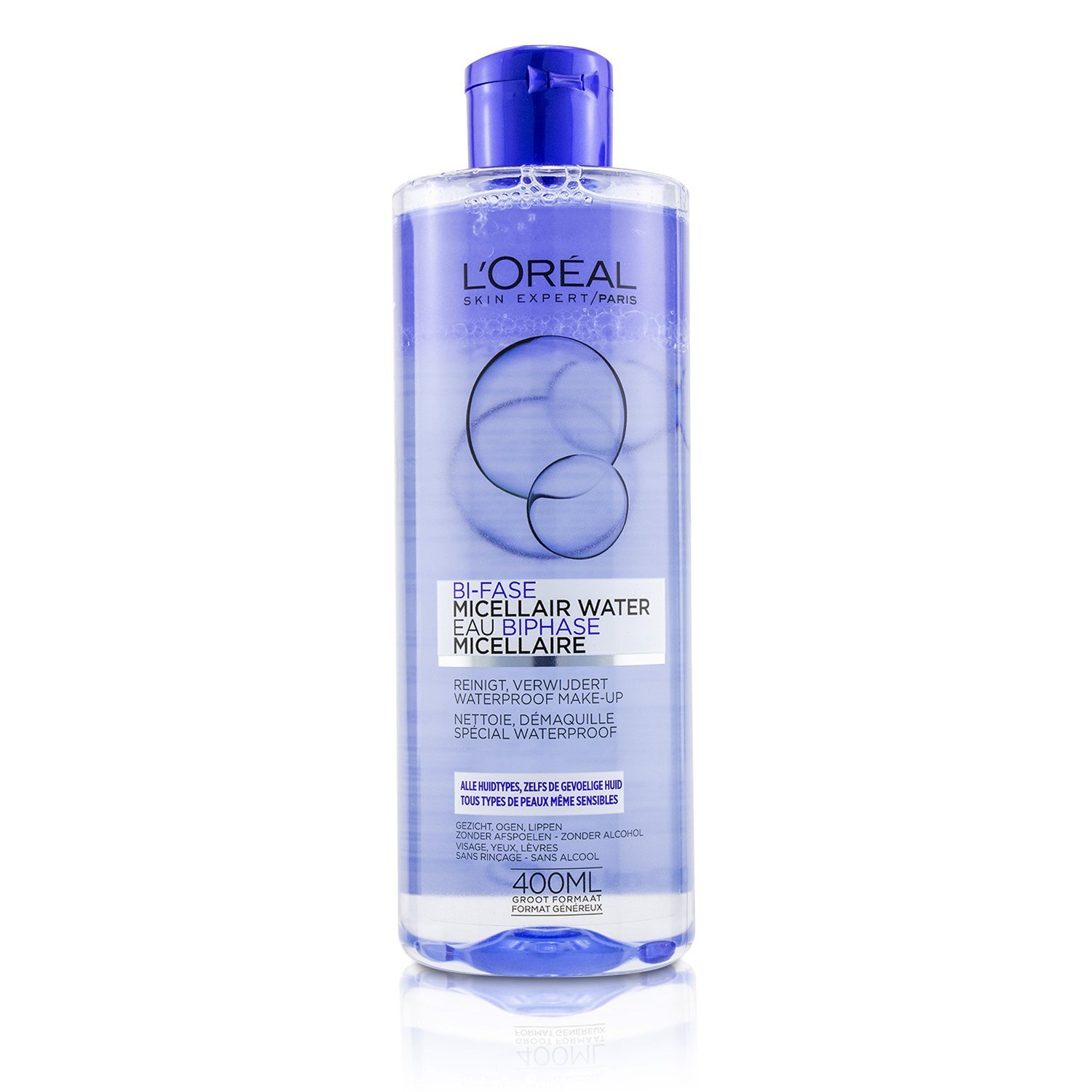 L'Oreal Agua Micelar Bi-Fásica (Bi-Fase Micellair Water) - Para Todo Tipo de Piel, incluso la Piel Sensible 400ml/13.3oz