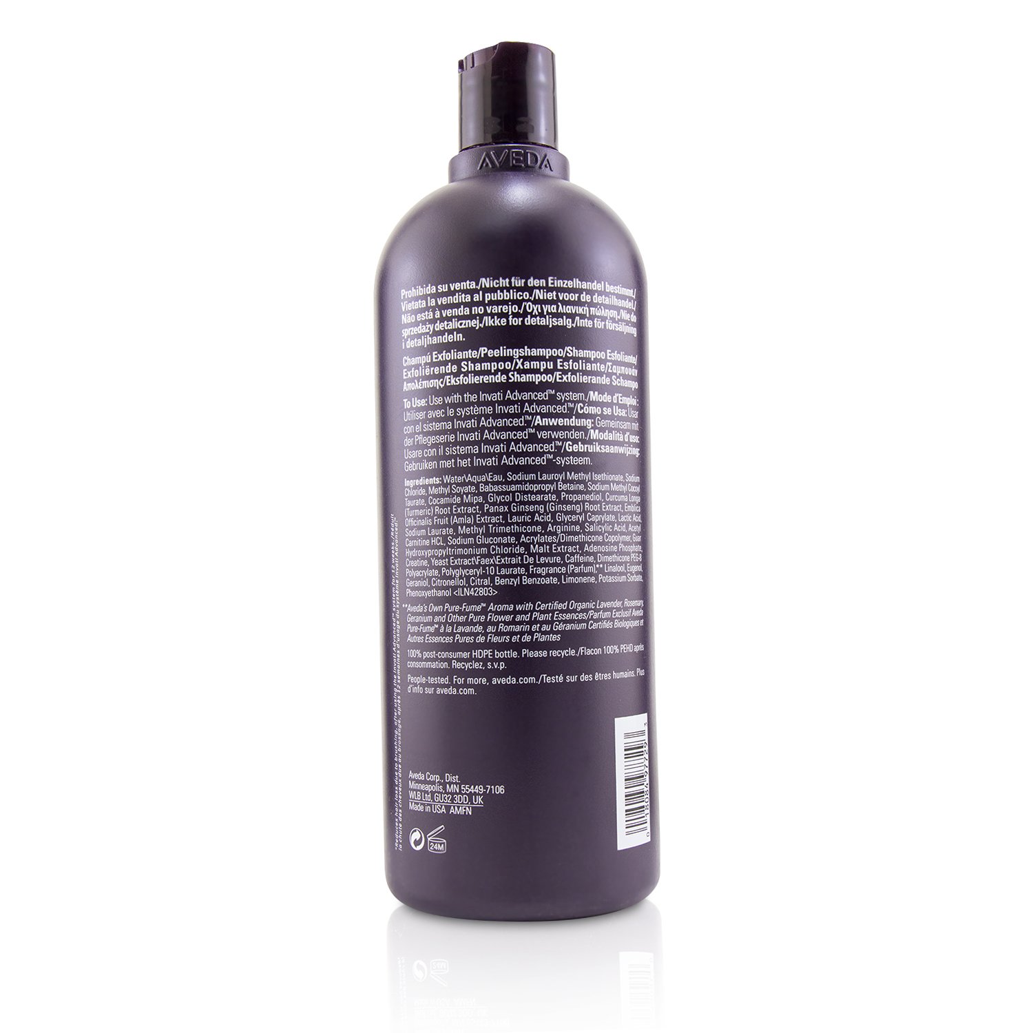 Aveda Invati Advanced Exfoliating Shampoo - Solutions For Thinning Hair, Reduces Hair Loss (Salon Product) 1000ml/33.8oz