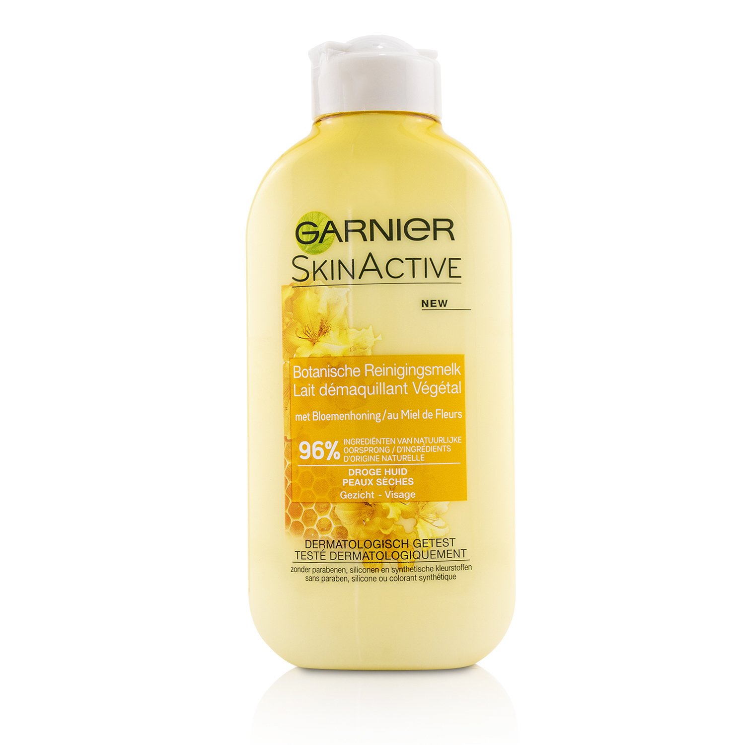 Garnier حليب منظف نباتي SkinActive بزهر العسل (مختبر من قبل أطباء الجلدية) - للبشرة الجافة 200ml/6.7oz