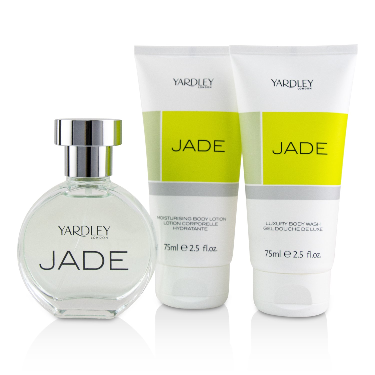 Yardley London Jade Coffret: Eau De Toilette Spray 50ml/1.7oz + Luxury Body Wash 75ml/2.5oz + Moisturising Body Lotion 75ml/2.5oz 3pcs