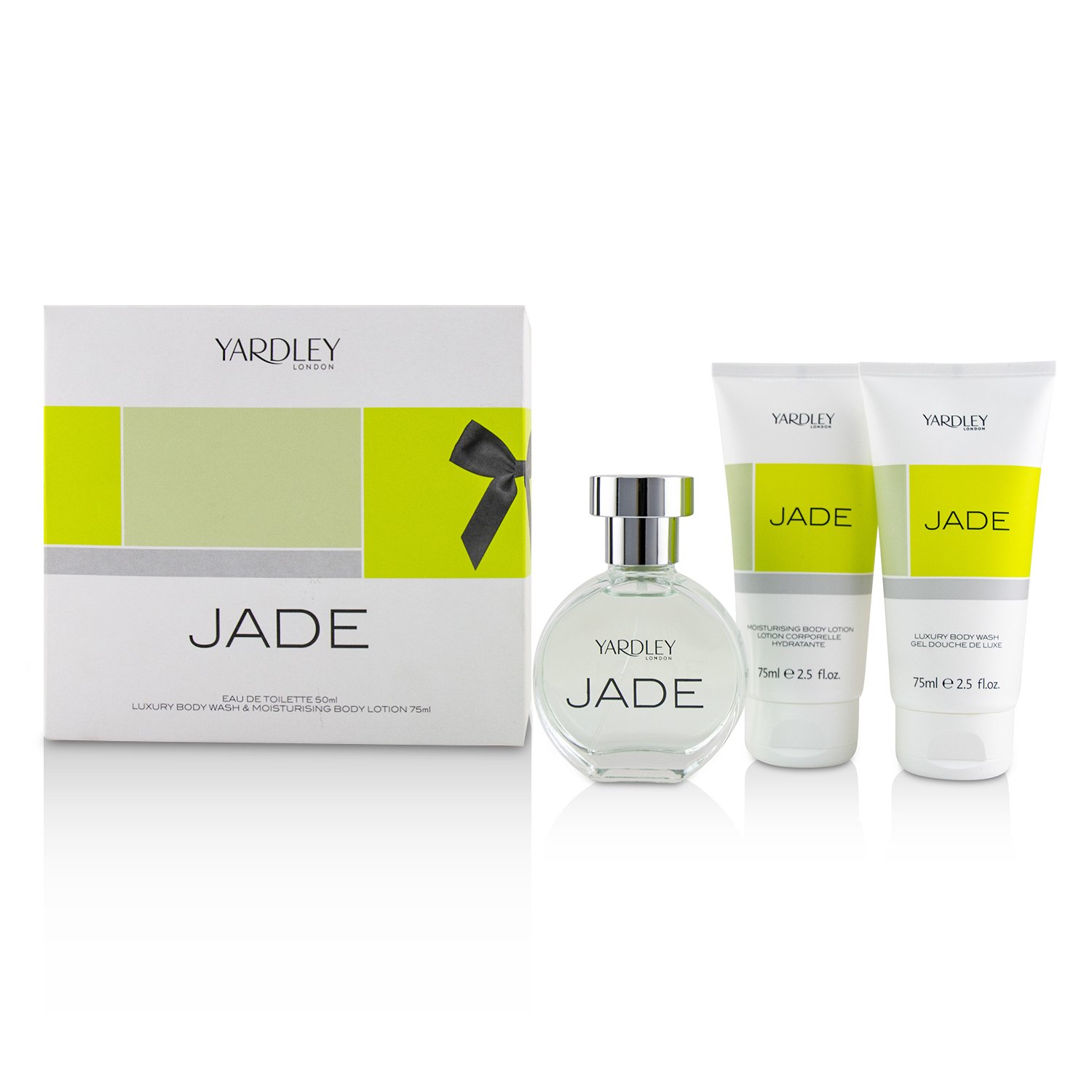 Yardley London Jade Coffret: Eau De Toilette Spray 50ml/1.7oz + Luxury Body Wash 75ml/2.5oz + Moisturising Body Lotion 75ml/2.5oz 3pcs