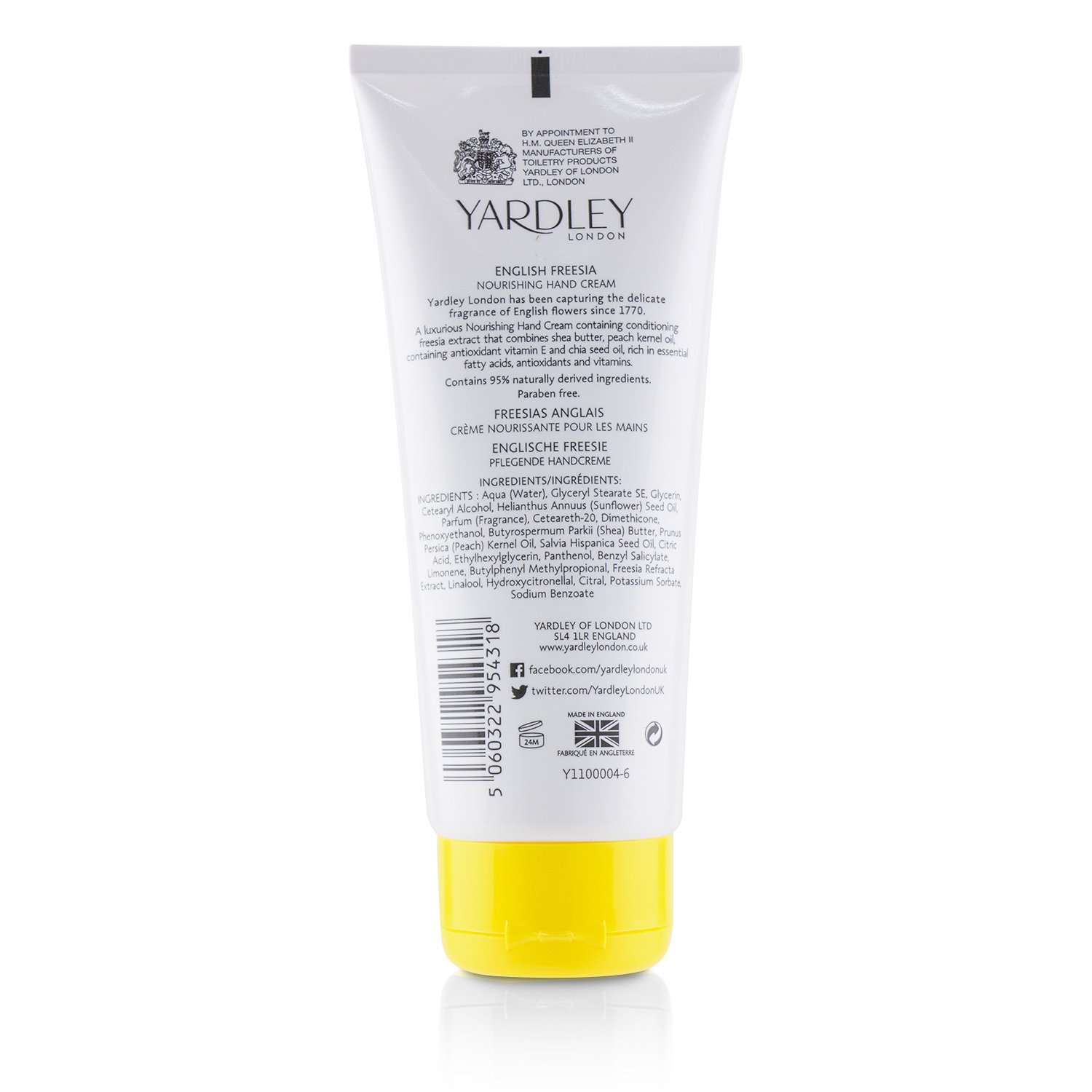 Yardley London English Freesia Nourishing Hand Cream 100ml/3.4oz