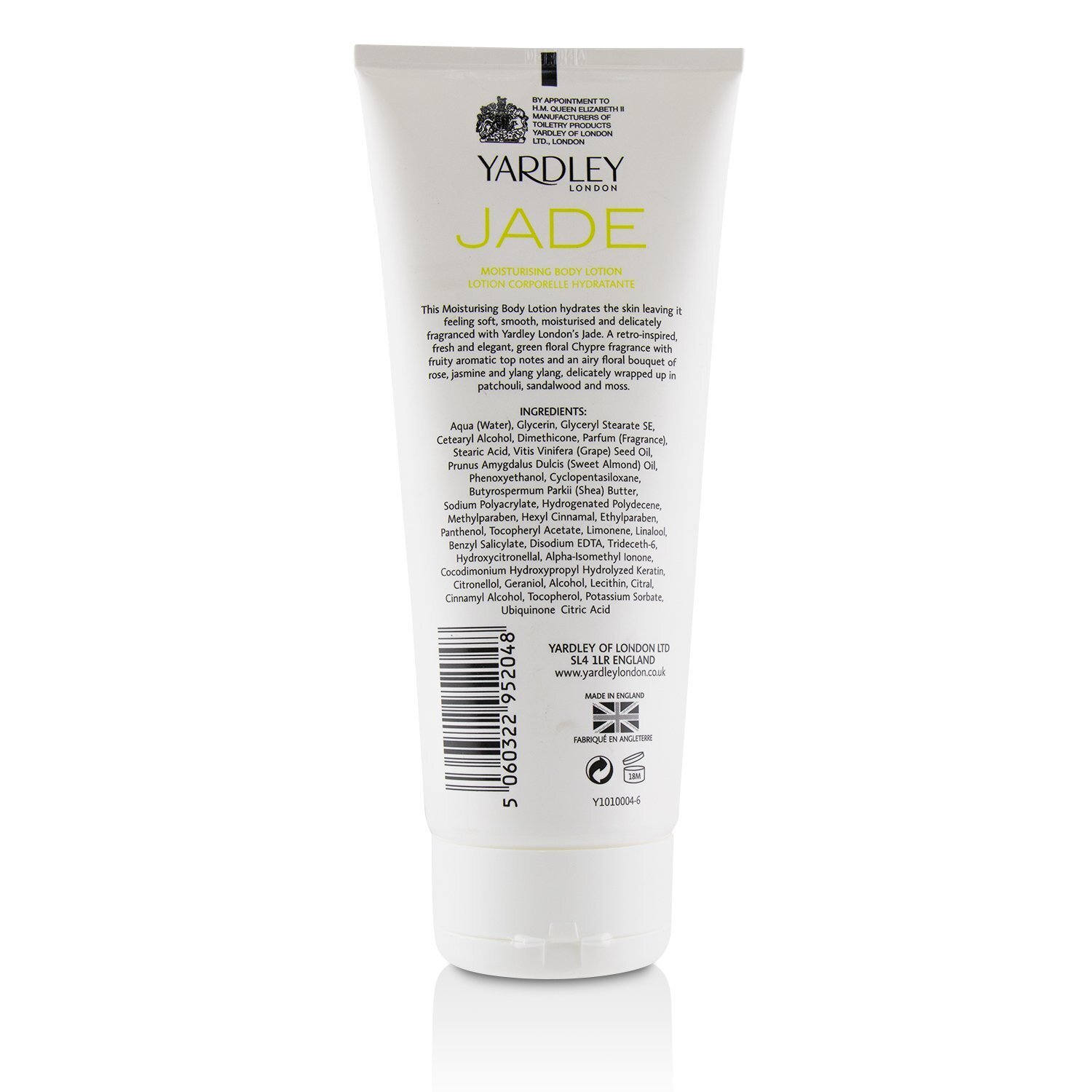 Yardley London Jade Moisturising Body Lotion 200ml/6.8oz