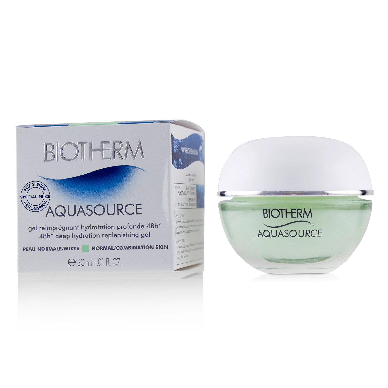 Biotherm Aquasource 48H Deep Hydration Replenishing Gel - Normal/Combination Skin (Jar) 30ml/1oz