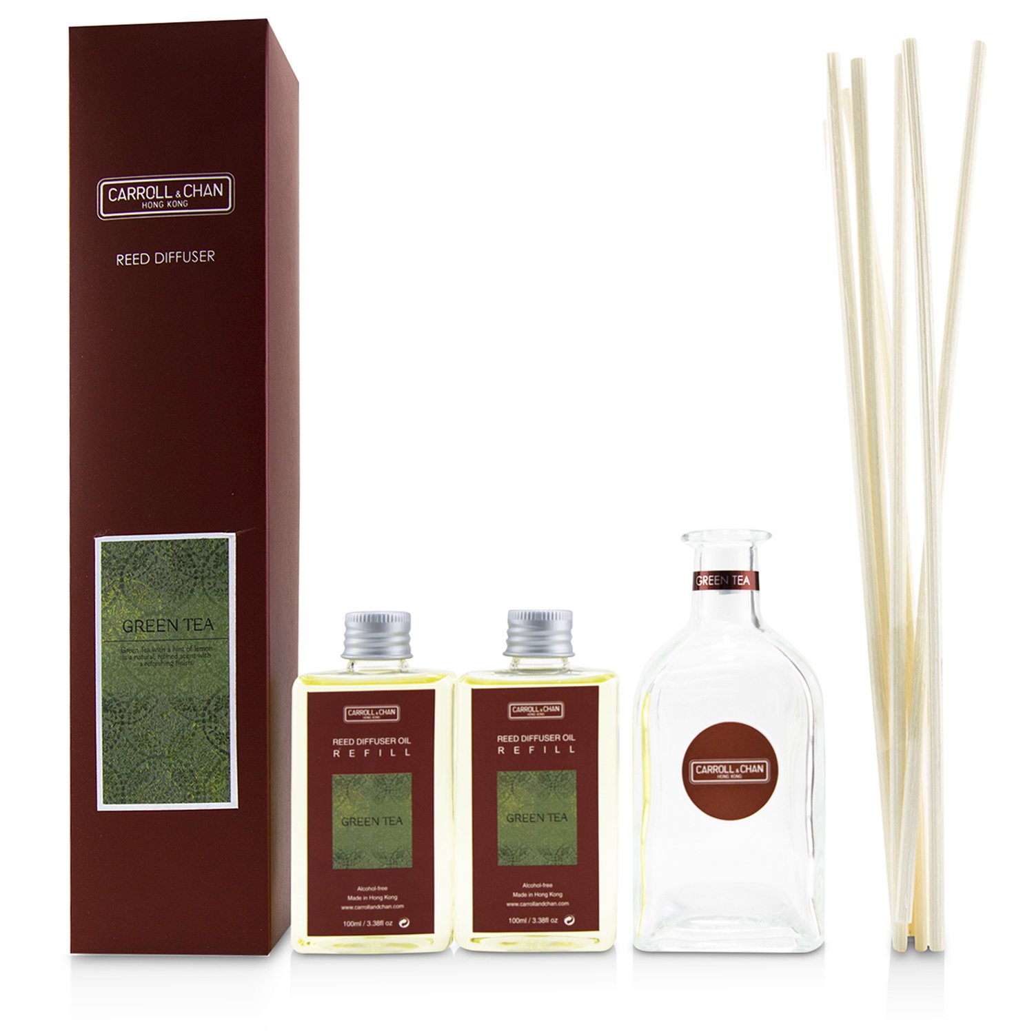 Carroll & Chan 卡羅爾與陳 擴香瓶-綠茶(含擴香棒) Reed Diffuser - Green Tea 200ml/6.76oz