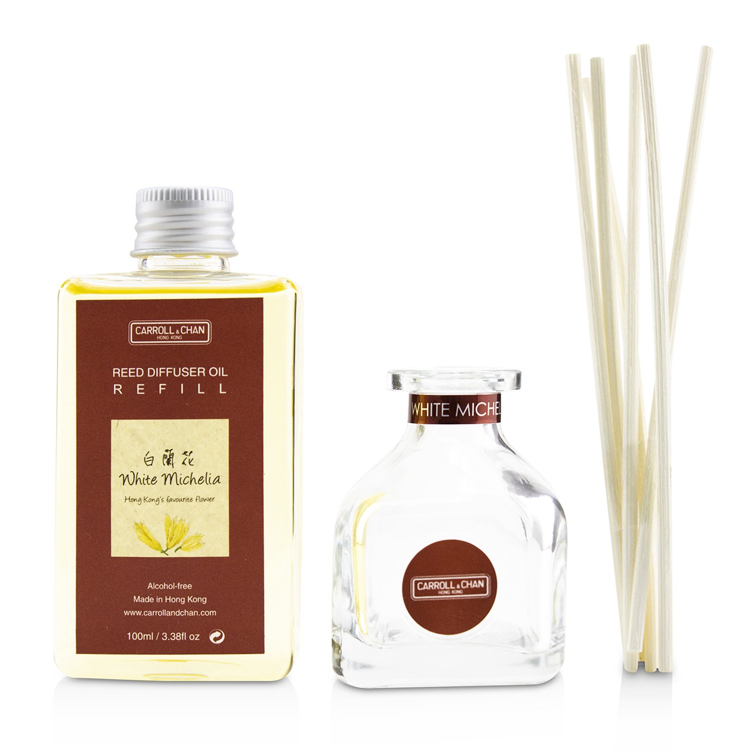 Carroll & Chan معطر قصب - الميتشيليا البيضاء 100ml/3.38oz