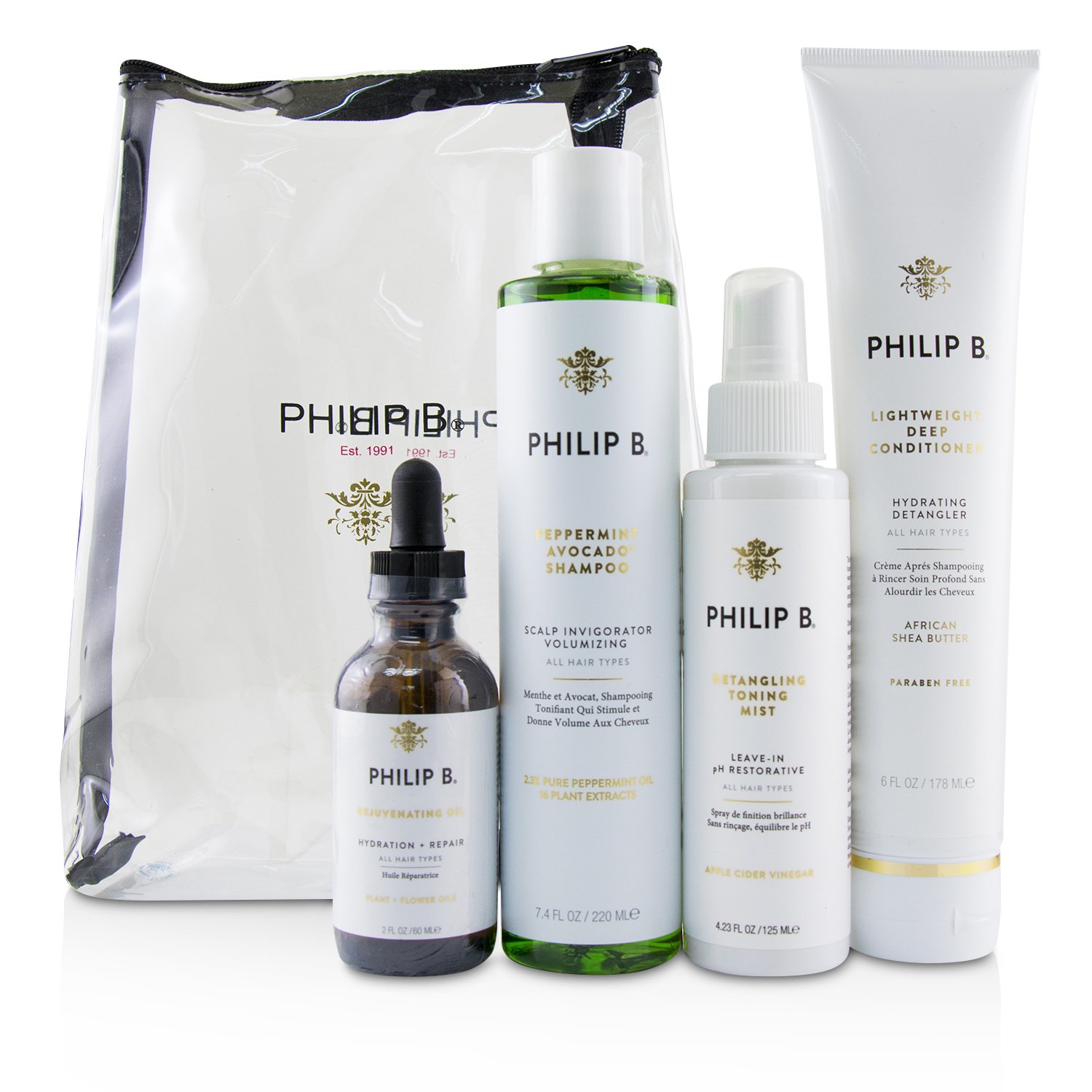 Philip B Four Step Hair & Scalp Treatment Set 4pcs