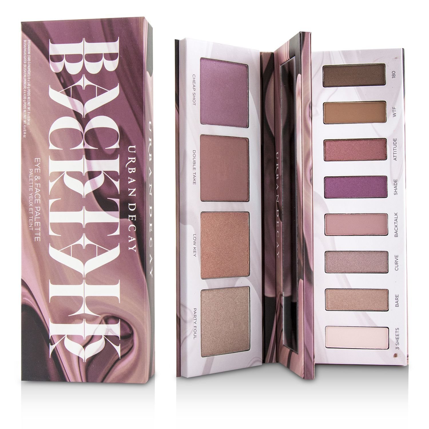 Urban Decay لوحة الوجه والعيون Backtalk: 8x ظلال عيون، 4x أحمر خدود/هايلايتر Picture Color