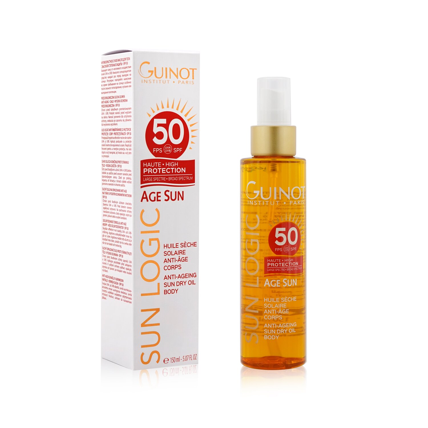 Guinot Olejek do ciała Sun Logic Age Sun Anti-Ageing Sun Dry Oil For Body SPF 50 150ml/5.07oz