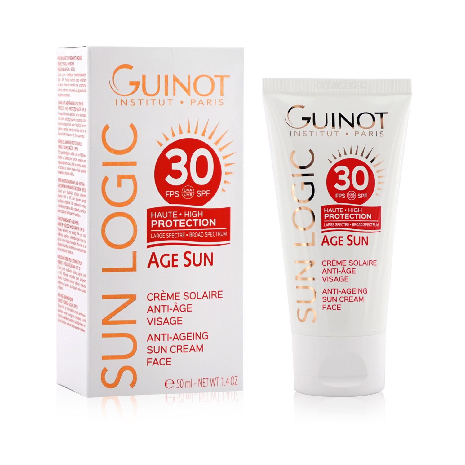 Guinot Sun Logic Age Sun öregedésgátló napozókrém arcra SPF 30 50ml/1.7oz