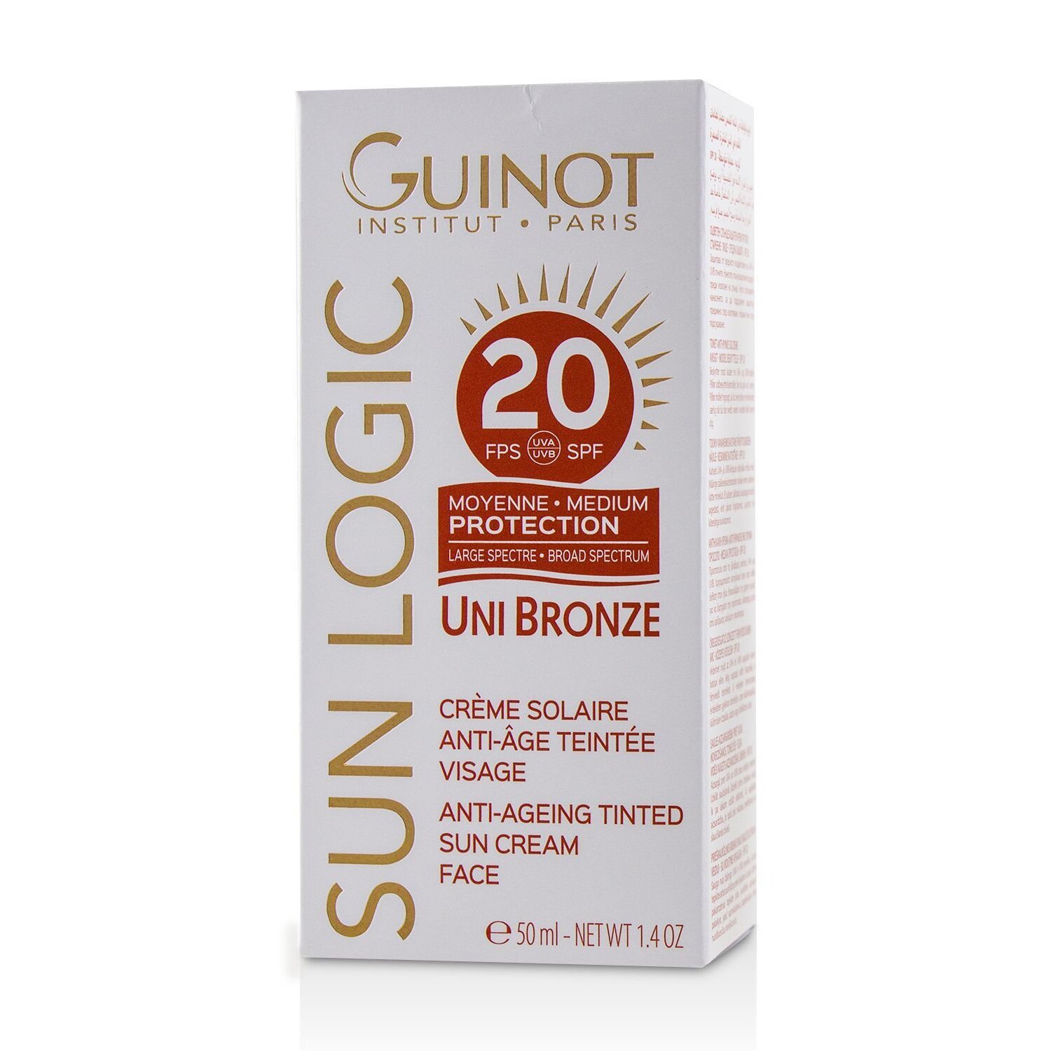 Guinot Sun Logic Uni Bronze Anti-Ageing Tinted Sun Cream For Face SPF 20 50ml/1.4oz