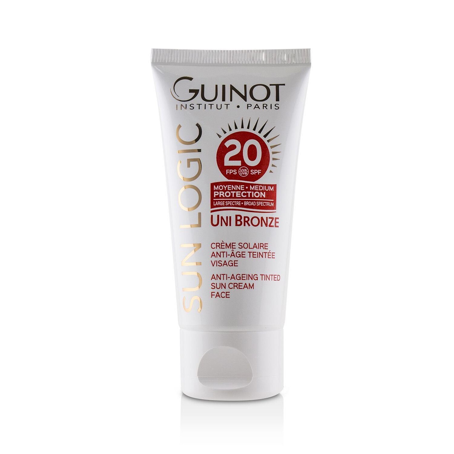 Guinot Sun Logic Uni Bronze Anti-Ageing Tinted Sun Cream For Face SPF 20 קרם ברונזר אנטי-אייג'ינג 50ml/1.4oz