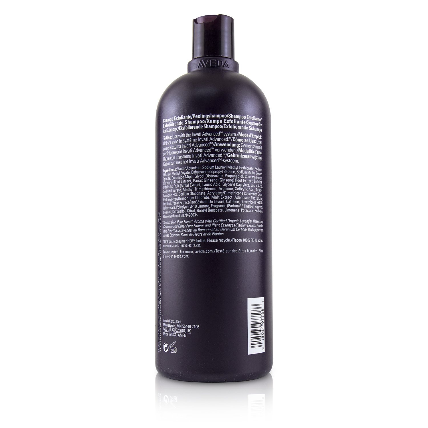 Aveda Invati Advanced Champú Exfoliante - Soluciones Para Cabello Adelgazante, Reduce la Pérdida de Cabello 1000ml/33.8oz