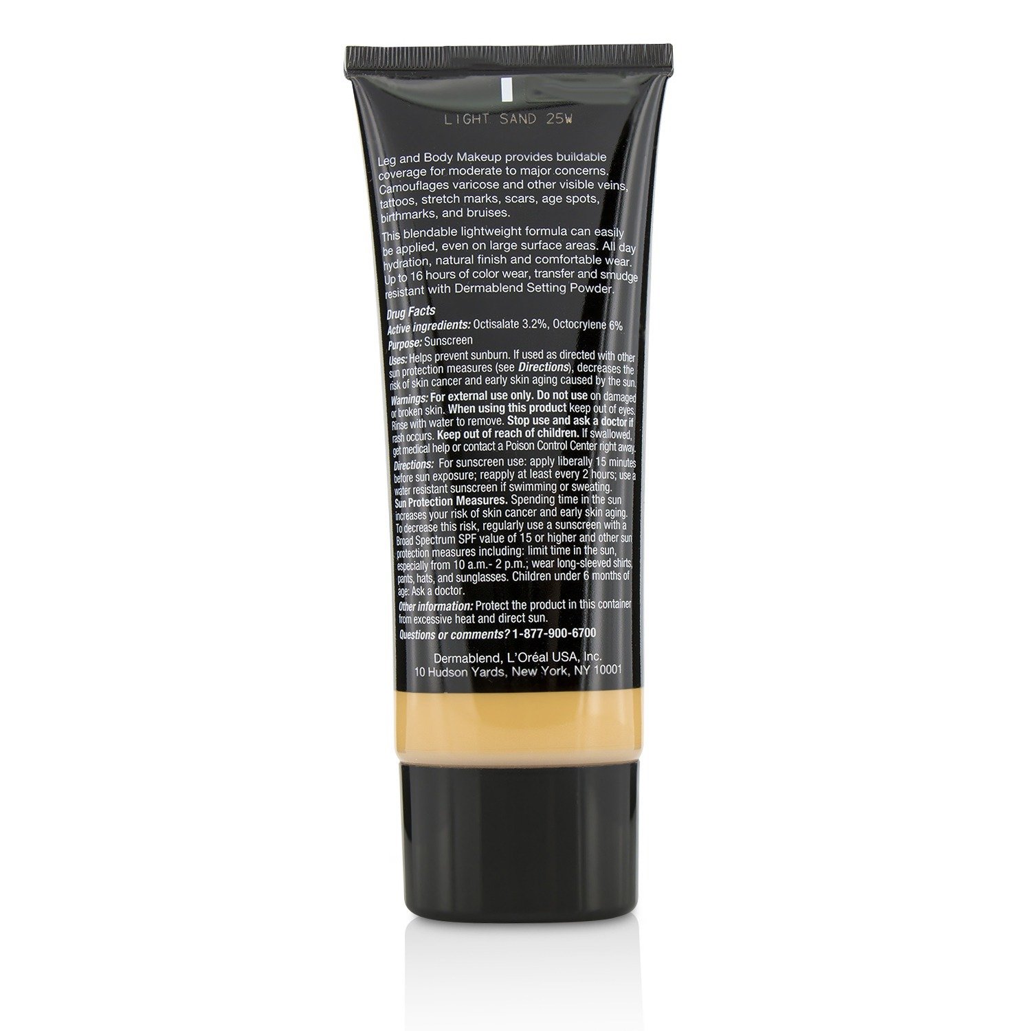 皮肤专家  Dermablend Leg and Body Make Up Buildable Liquid Body Foundation Sunscreen Broad Spectrum SPF 25 100ml/3.4oz