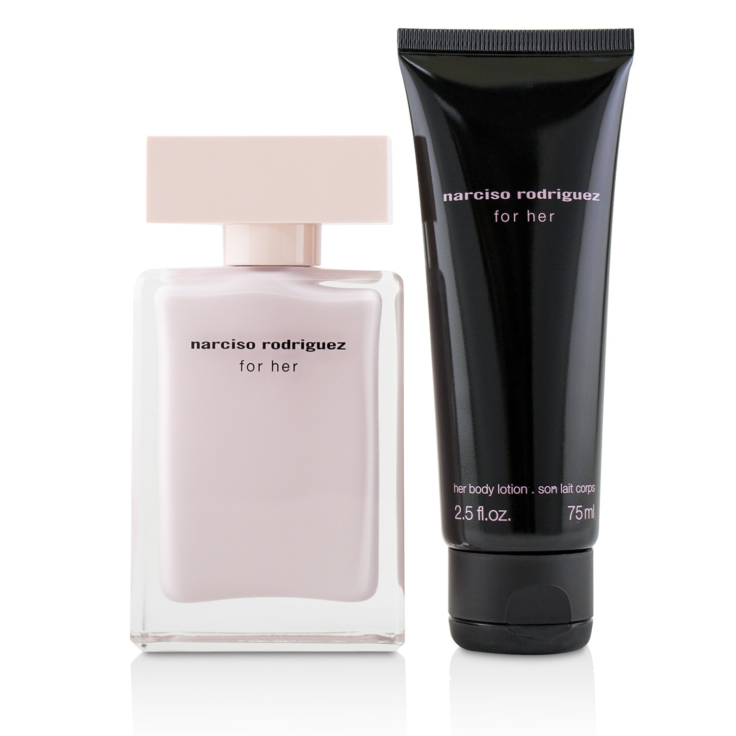 Narciso Rodriguez For Her Coffret: Eau De Parfum Spray 50ml/1.6oz + Her Body Lotion 75ml/2.5oz + Pouch 2pcs+1Pouch