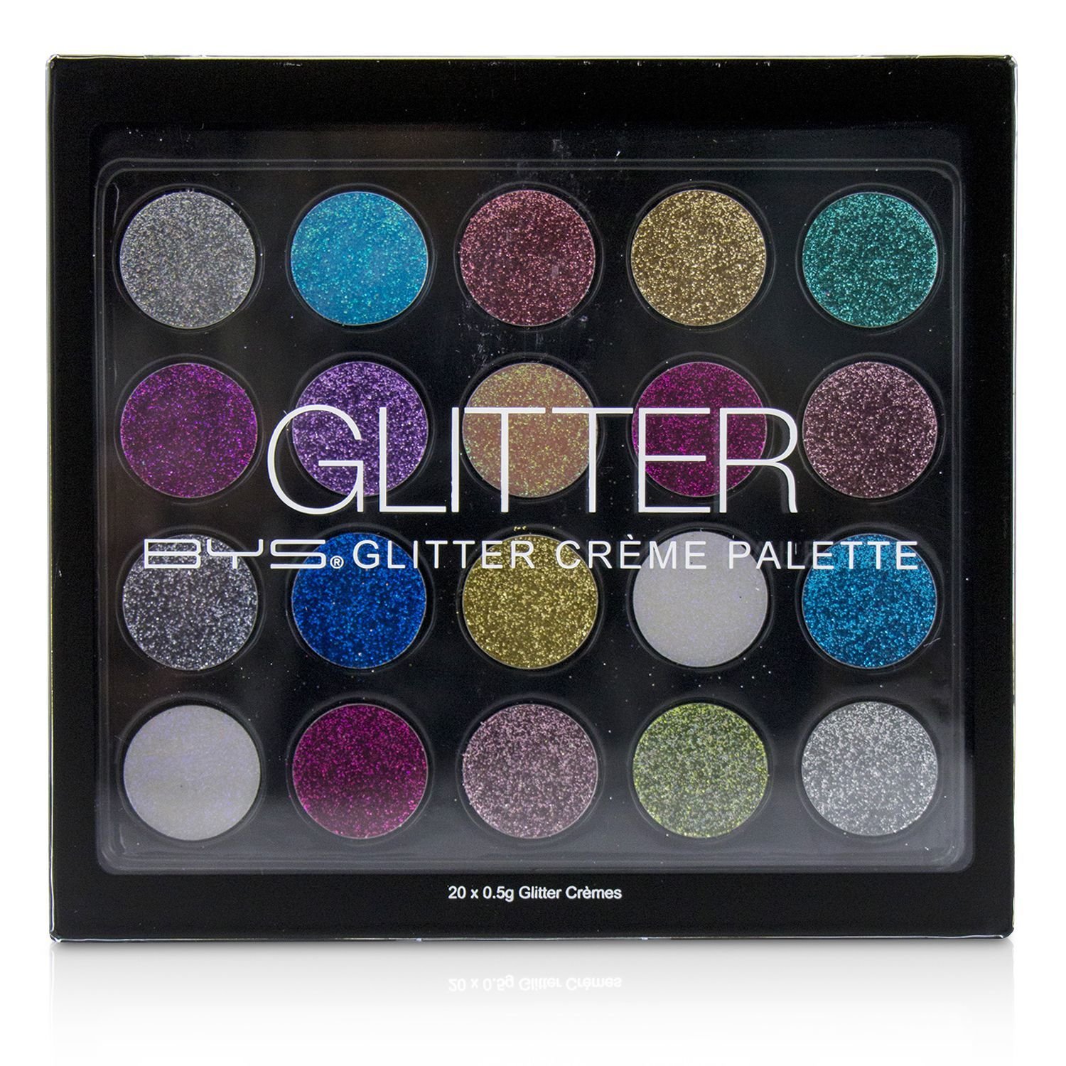 BYS Glitter Creme Palette (20x Eyeshadow) 20x0.5g/0.017oz