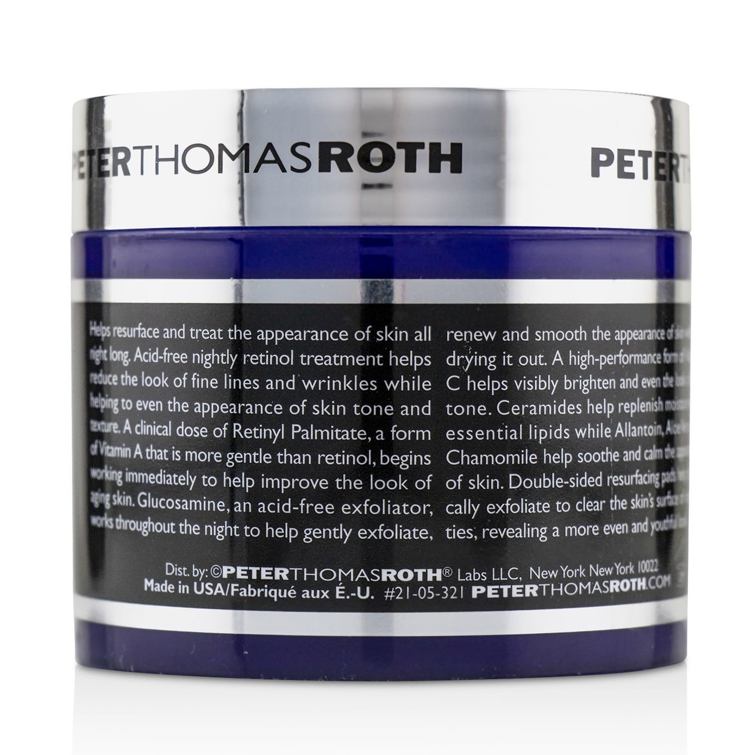 ピーター・トーマス・ロス Peter Thomas Roth レチノール フュージョン PM オーバーナイト リサーフェーシング パッド 60pads