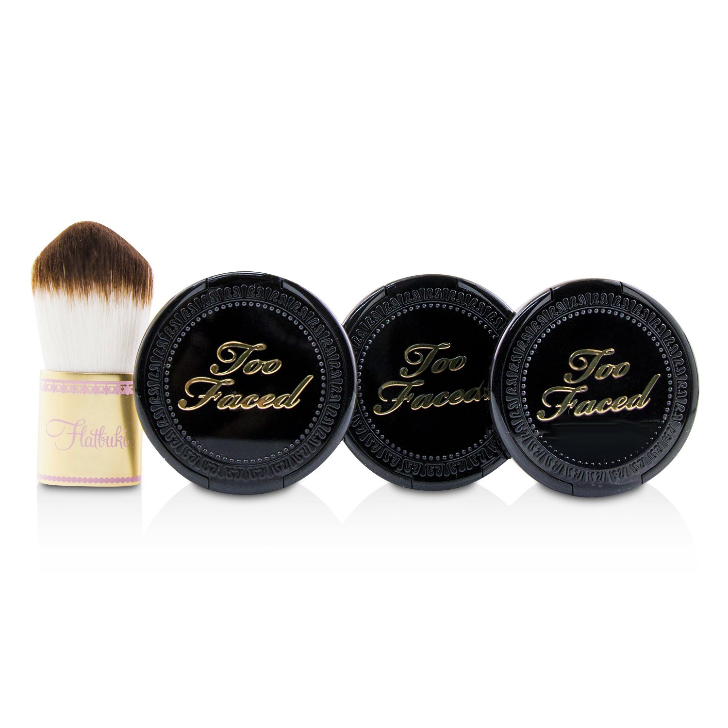 Too Faced Passport To Bronze Deluxe Bronzers & Flatbuki Brush Set Picture Color