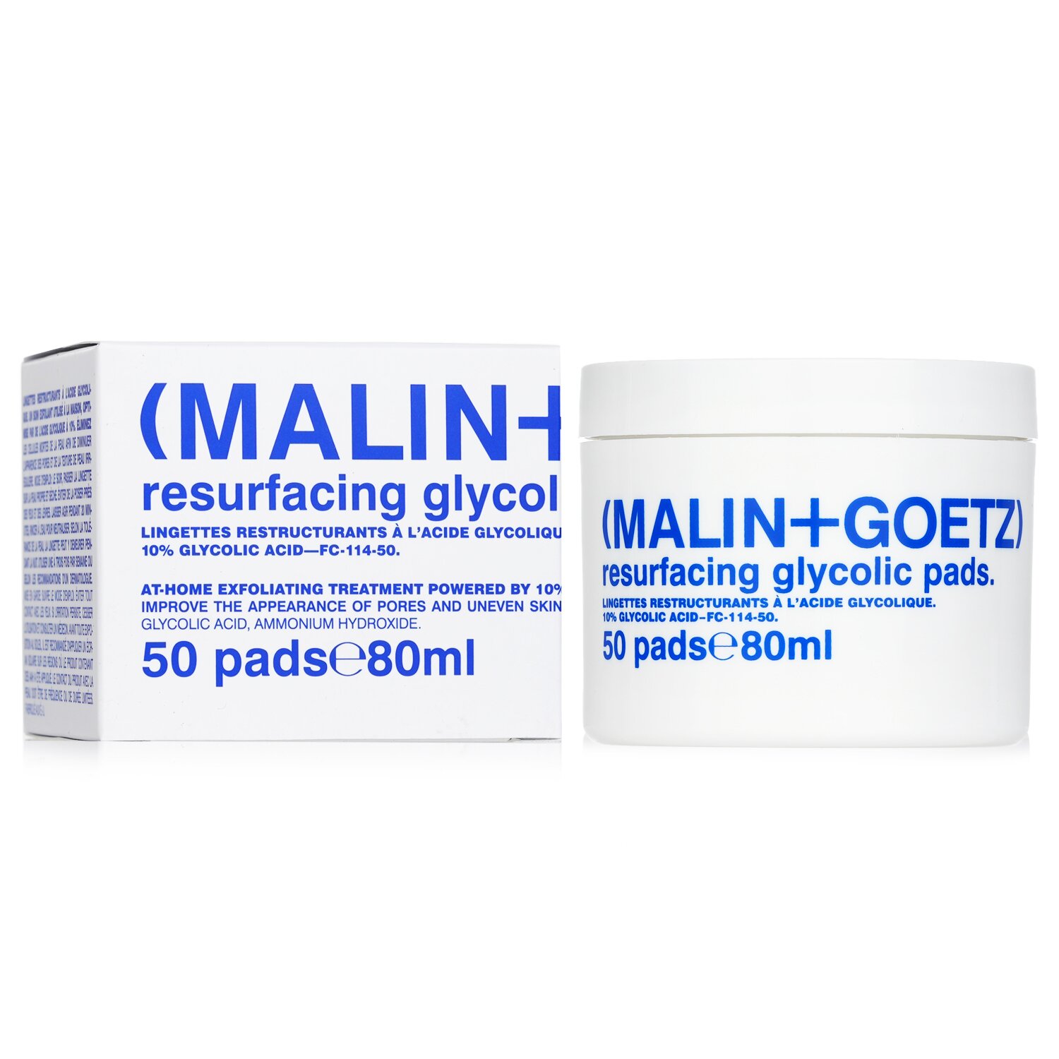 MALIN+GOETZ ضمادات غليكوليك مجددة لسطح البشرة 50pads