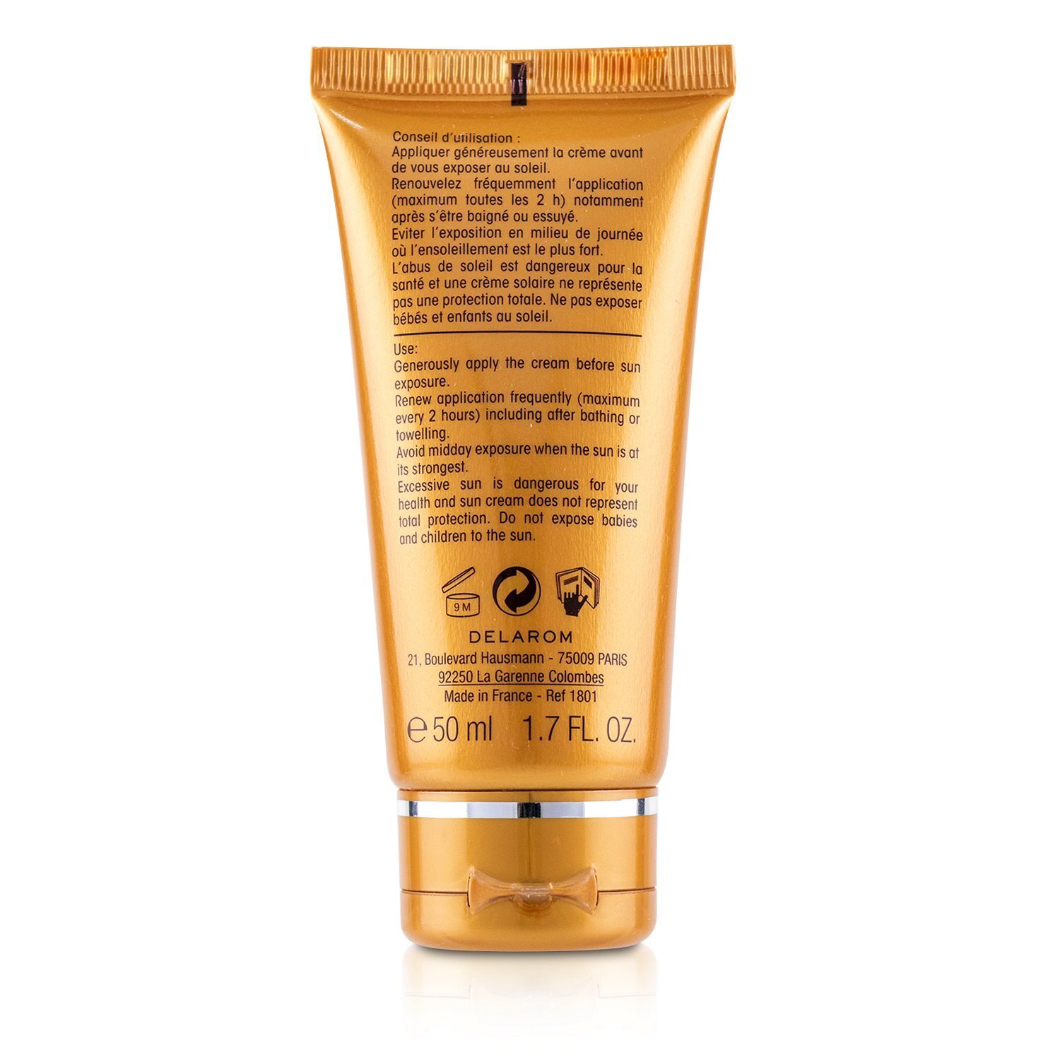 DELAROM Crema Cuidado Solar Facial Anti-Envejecimiento SPF 30 - Para Piel Normal a Sensible 50ml/1.7oz