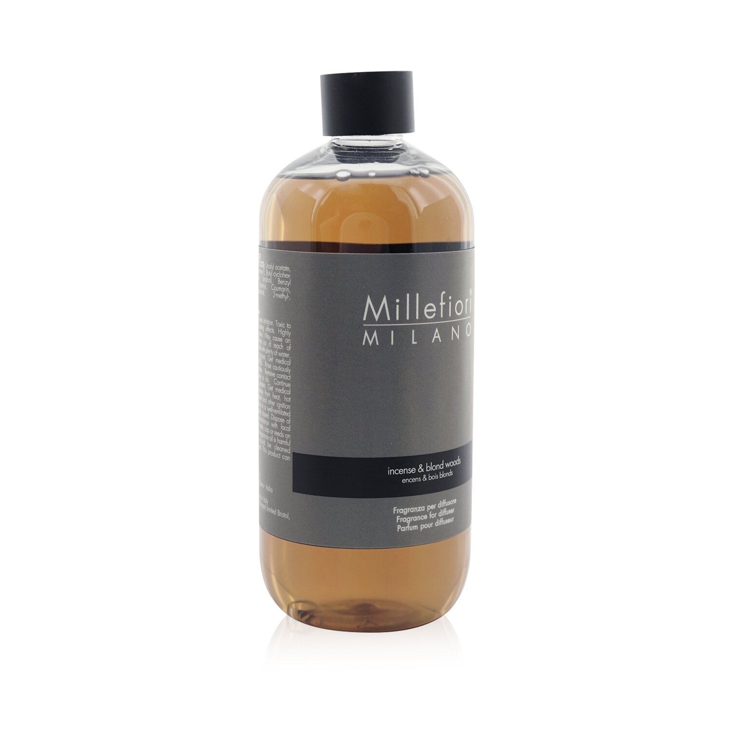 Millefiori Natural Fragrance Diffuser Refill - Incense & Blond Woods 500ml/16.9oz