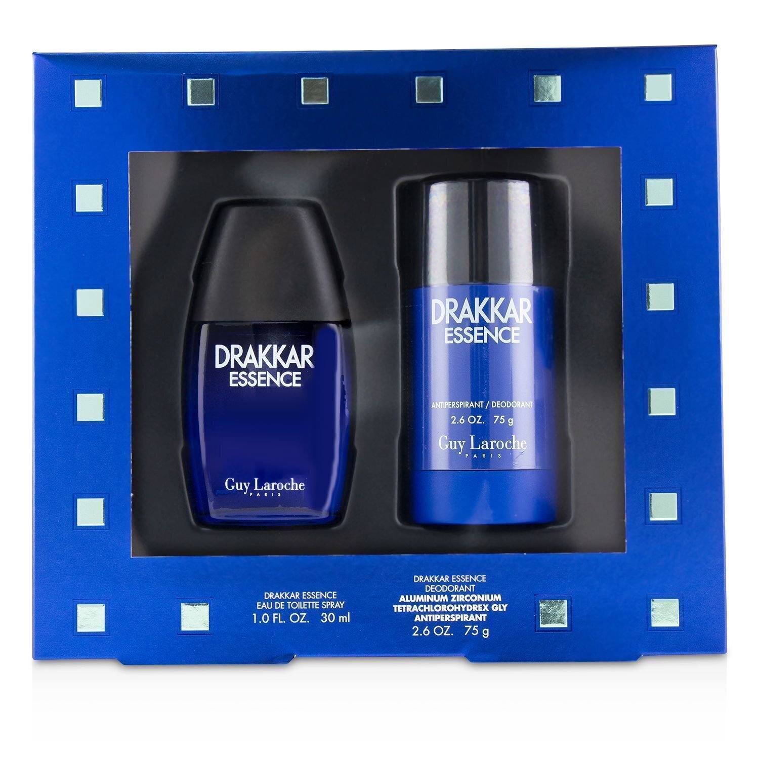 Guy Laroche Drakkar Essence מארז: או דה טואלט ספריי 30 מ&quot;ל + Antiperspirant דאודורנט סטיק 75 גר' 2pcs