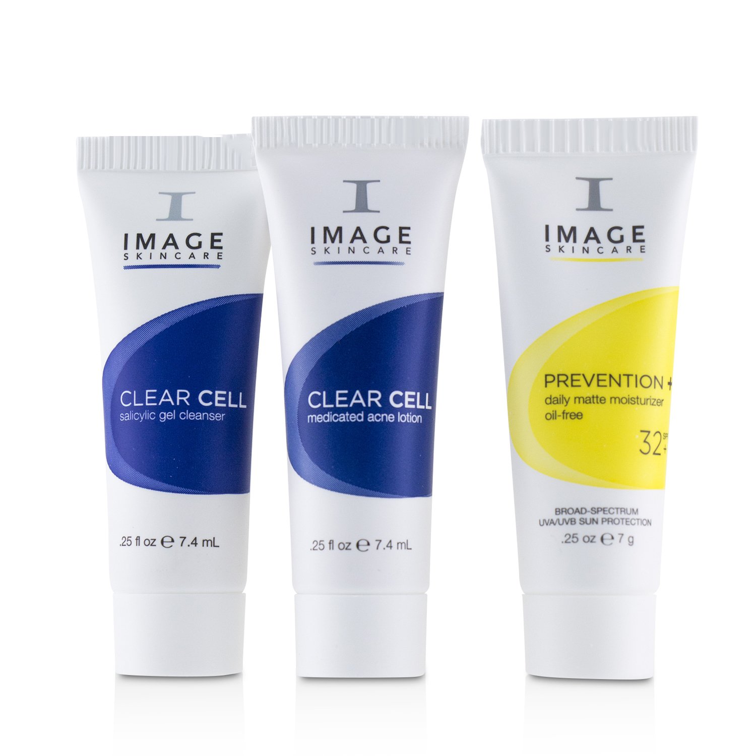 Image Acne/ Oily Trial Kit: 1x Clear Cell Cleanser, 1x Clear Cell Acne Lotion, 1x Prevention+ Matte Moisturizer SPF 32+ 3pcs