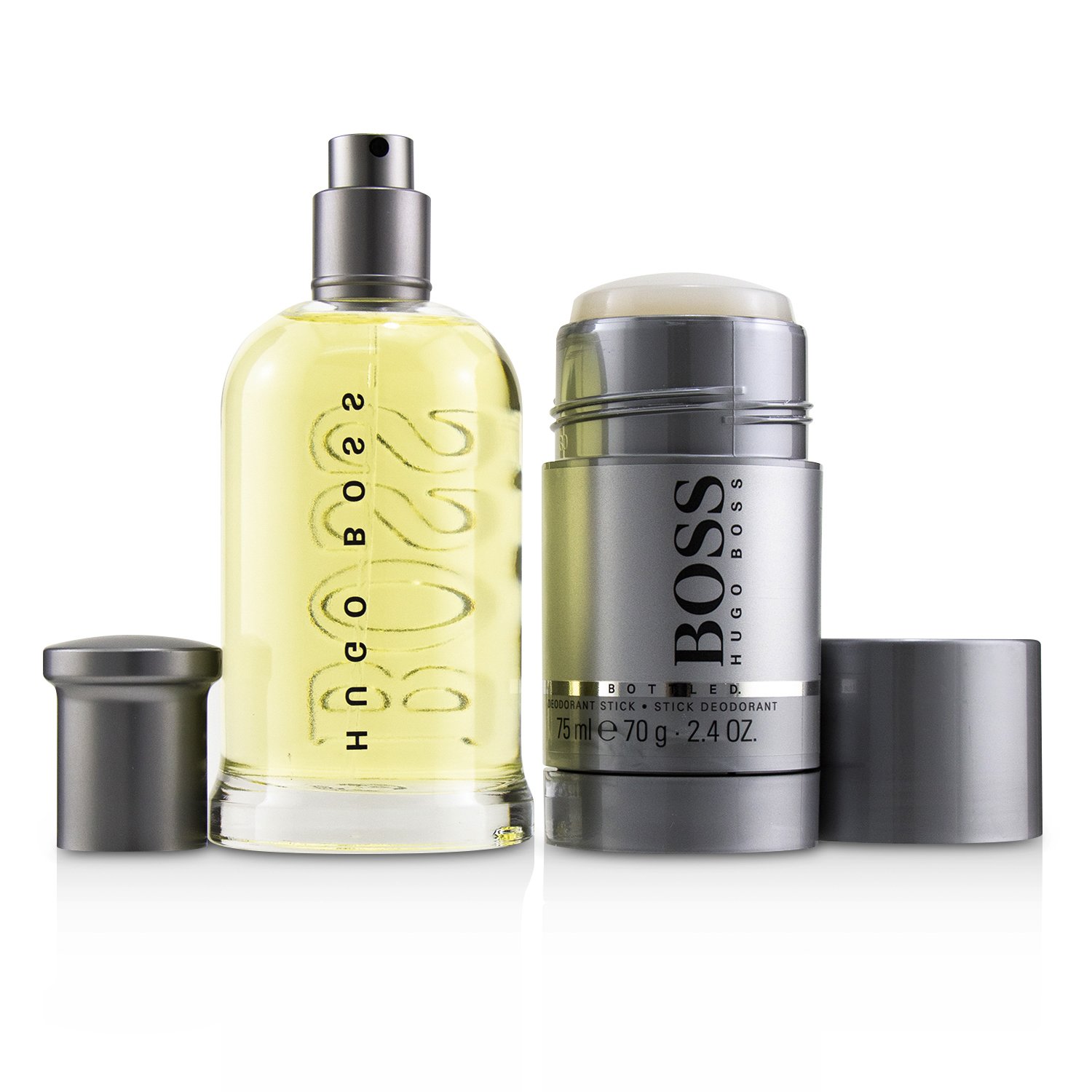 Hugo Boss مجموعة Boss Bottled: ماء تواليت سبراي 100مل/3.3 أوقية + إصبع مزيل تعرق 70 جرام/2.4 أوقية 2pcs