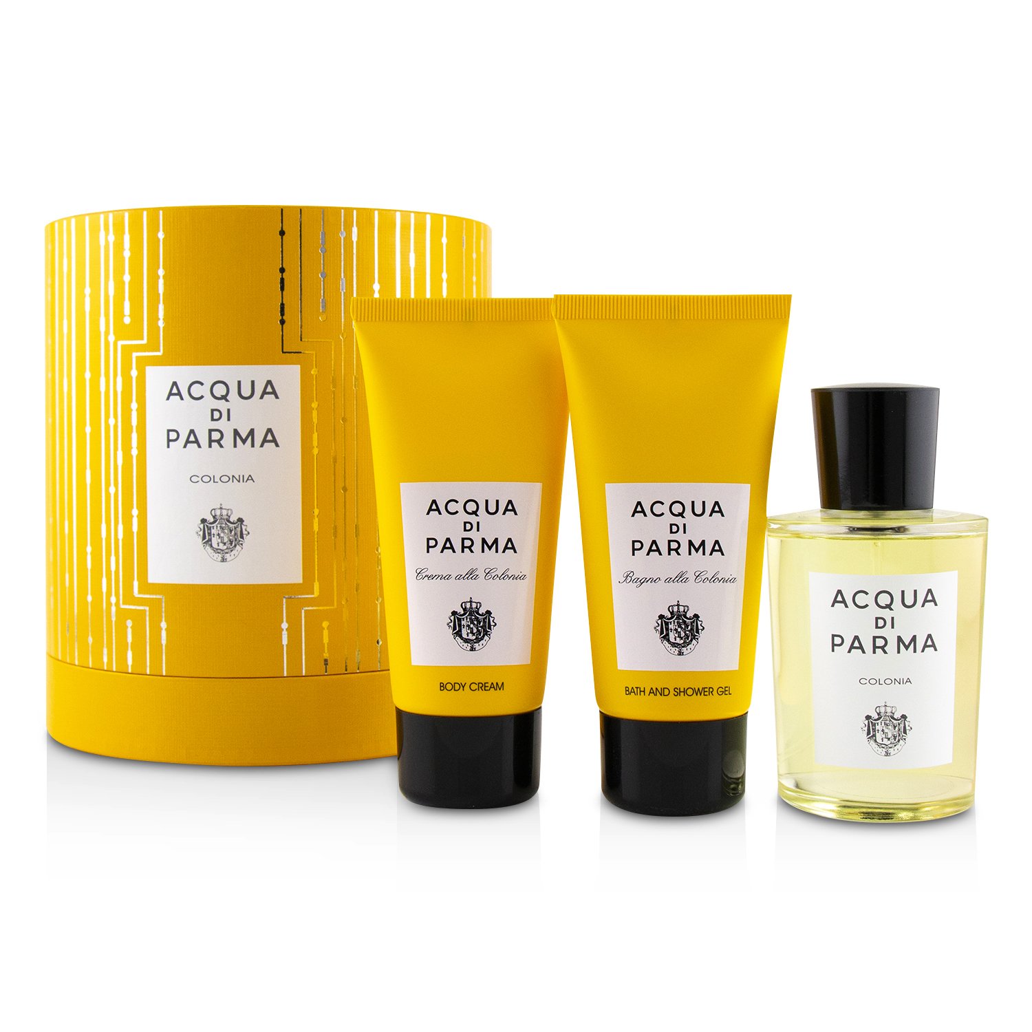 Acqua Di Parma Colonia Coffret: Eau De Cologne Spray 100ml/3.4oz + Bath And Shower Gel 75ml/2.5oz + Body Cream 75ml/2.5oz 3pcs