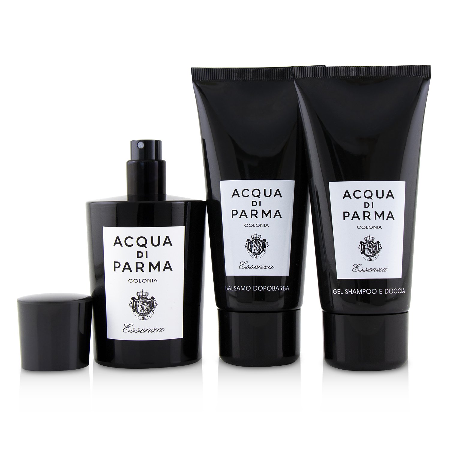 Acqua Di Parma Colonia Essenza Coffret: Eau De Cologne Spray 100ml/3.4oz + Gel de Cabello Y Ducha 75ml/2.5oz + Bálsamo Para Después de Afeitar 75ml/2.5oz 3pcs