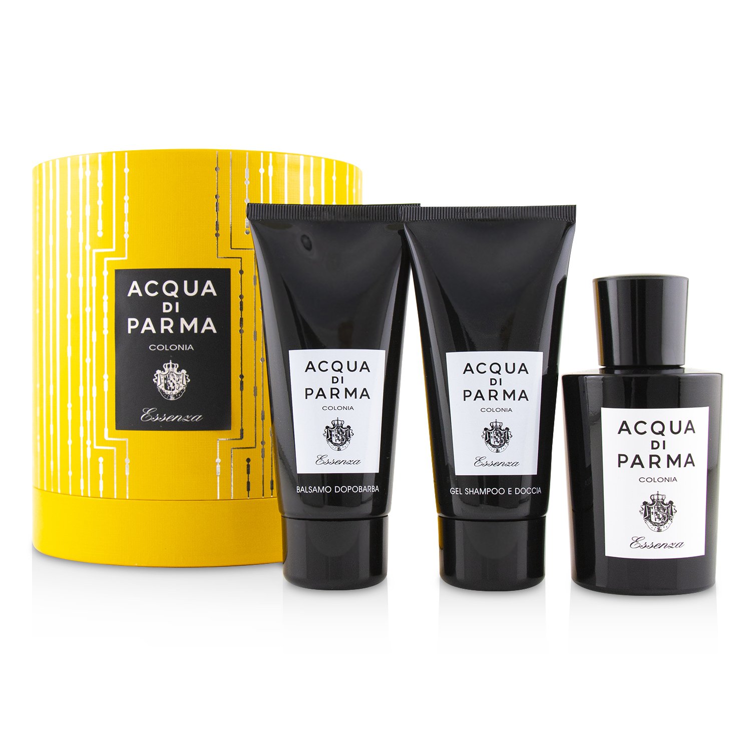 Acqua Di Parma Colonia Essenza Coffret: Eau De Cologne Spray 100ml/3.4oz + Gel de Cabello Y Ducha 75ml/2.5oz + Bálsamo Para Después de Afeitar 75ml/2.5oz 3pcs