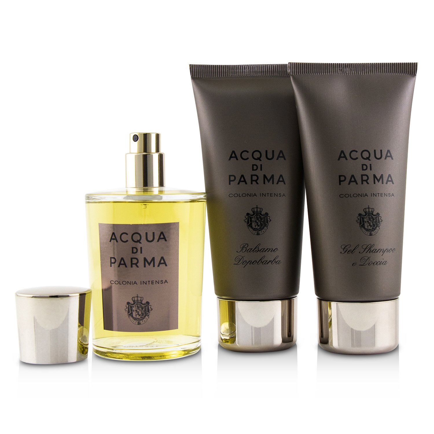 アクアディパルマ Acqua Di Parma コロニア インテンサ コフレ: EDC SP 100ml/3.4oz + ヘア＆シャワージェル 75ml/2.5oz + アフターシェーブバーム 75 ml/2.5oz 3pcs