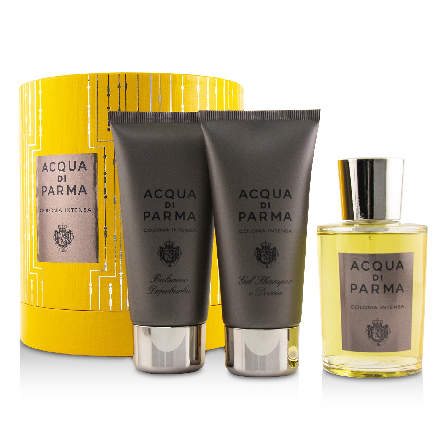 アクアディパルマ Acqua Di Parma コロニア インテンサ コフレ: EDC SP 100ml/3.4oz + ヘア＆シャワージェル 75ml/2.5oz + アフターシェーブバーム 75 ml/2.5oz 3pcs